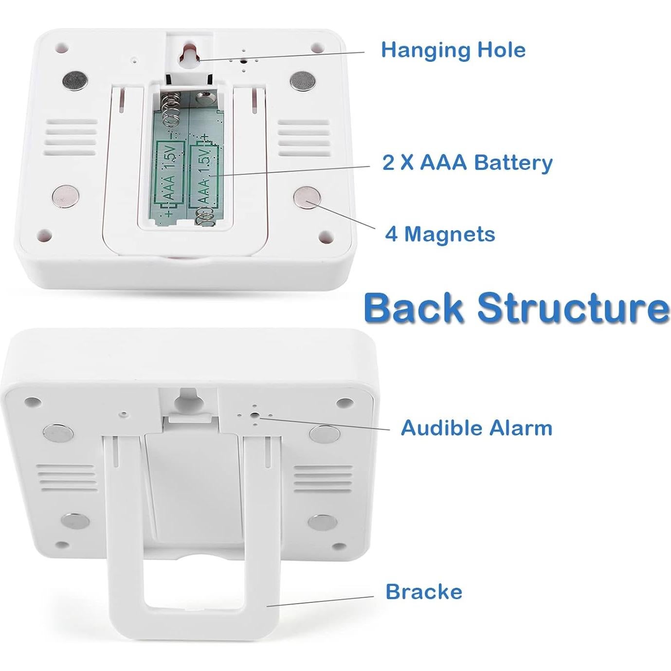 Termómetro Digital para Refrigerador Eboxer con Alarma y 2 Sensores
