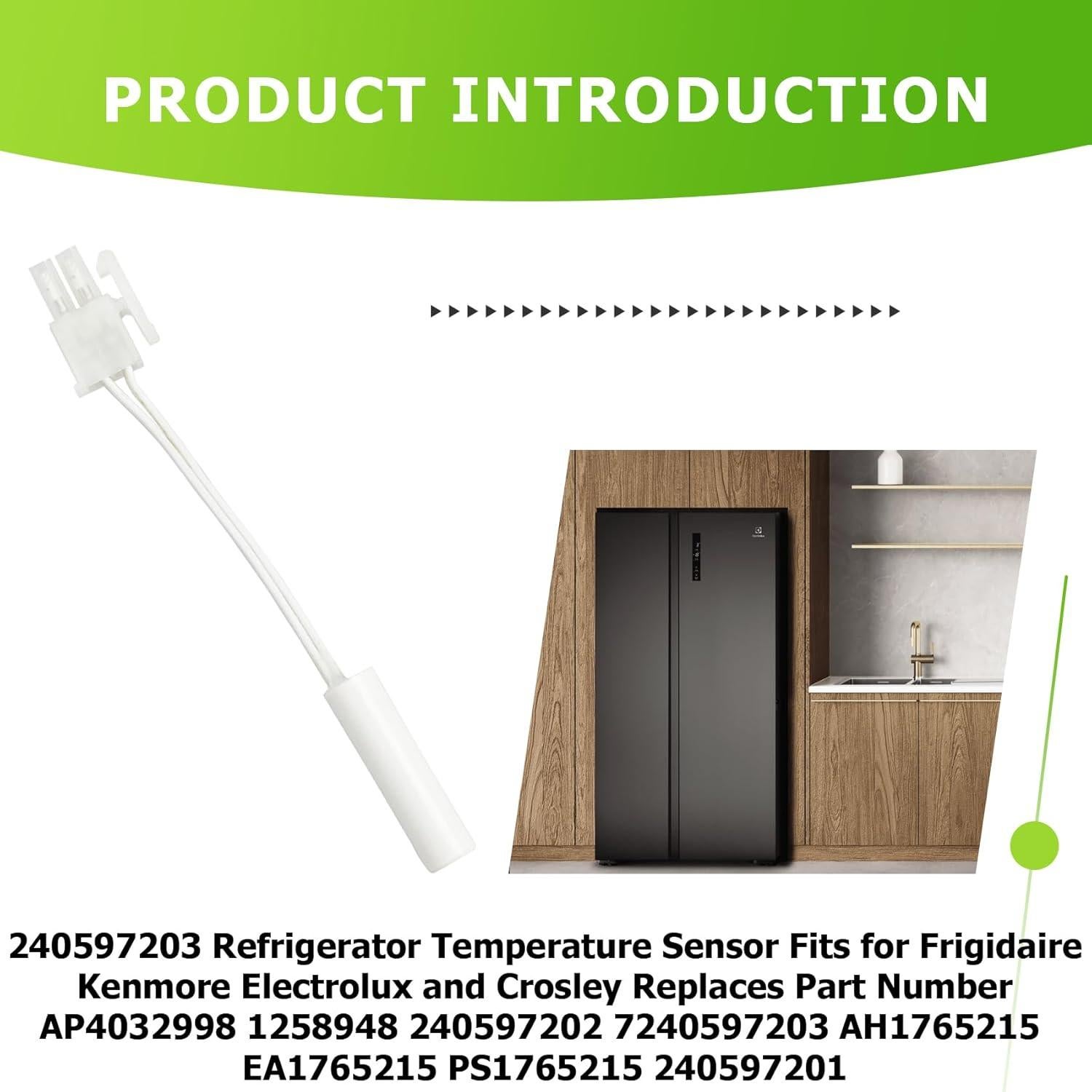 Sensor de Temperatura Refrigerador Frigidaire 240597203 8.9cm