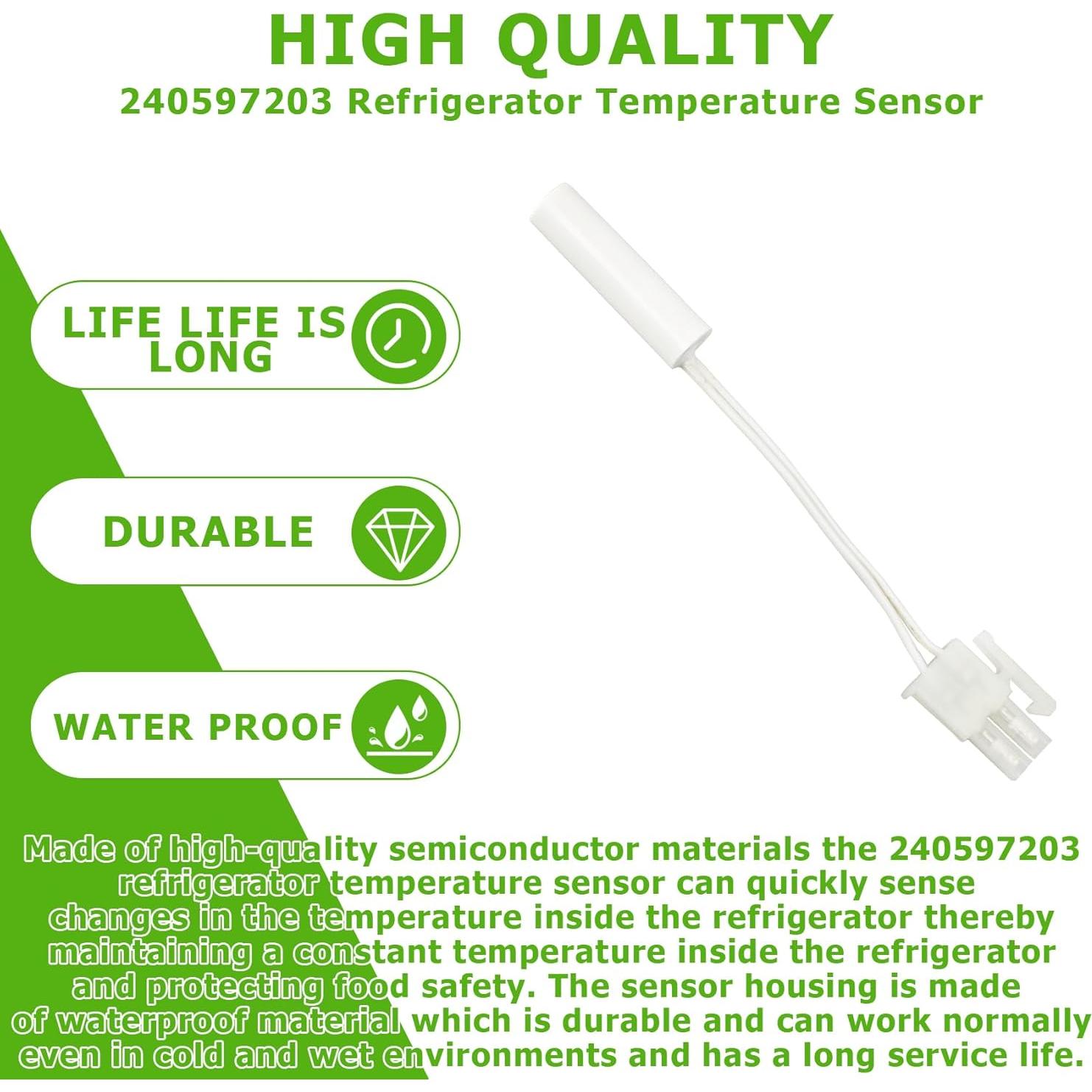 Sensor de Temperatura Refrigerador Frigidaire 240597203 8.9cm