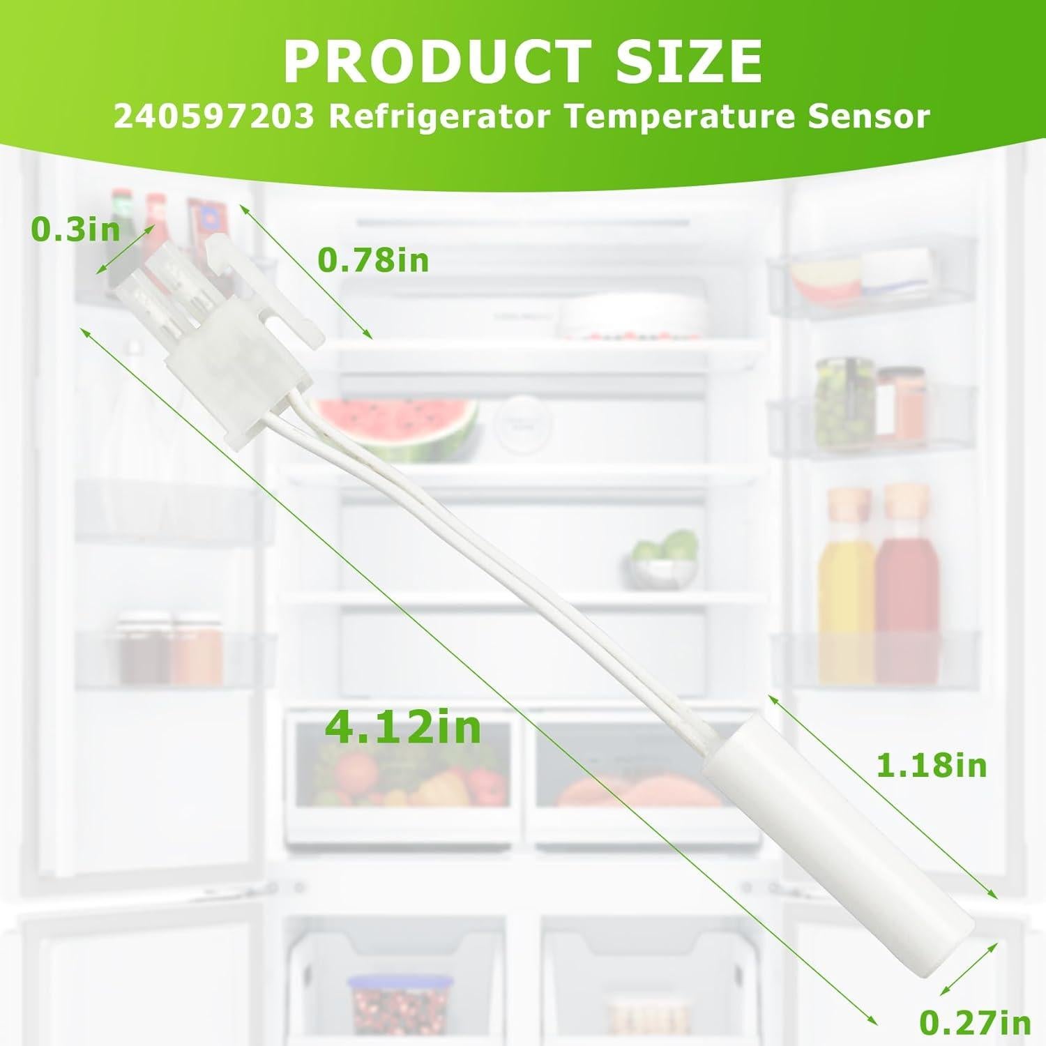 Sensor de Temperatura Refrigerador Frigidaire 240597203 8.9cm