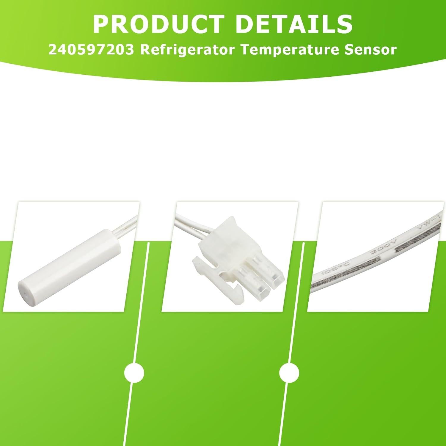 Sensor de Temperatura Refrigerador Frigidaire 240597203 8.9cm