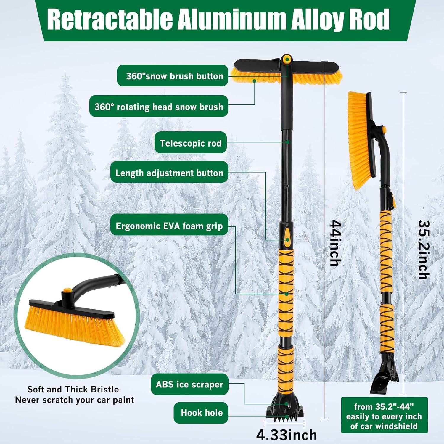 Raspador de Hielo y Cepillo de Nieve 112 cm aolopw SF-X92