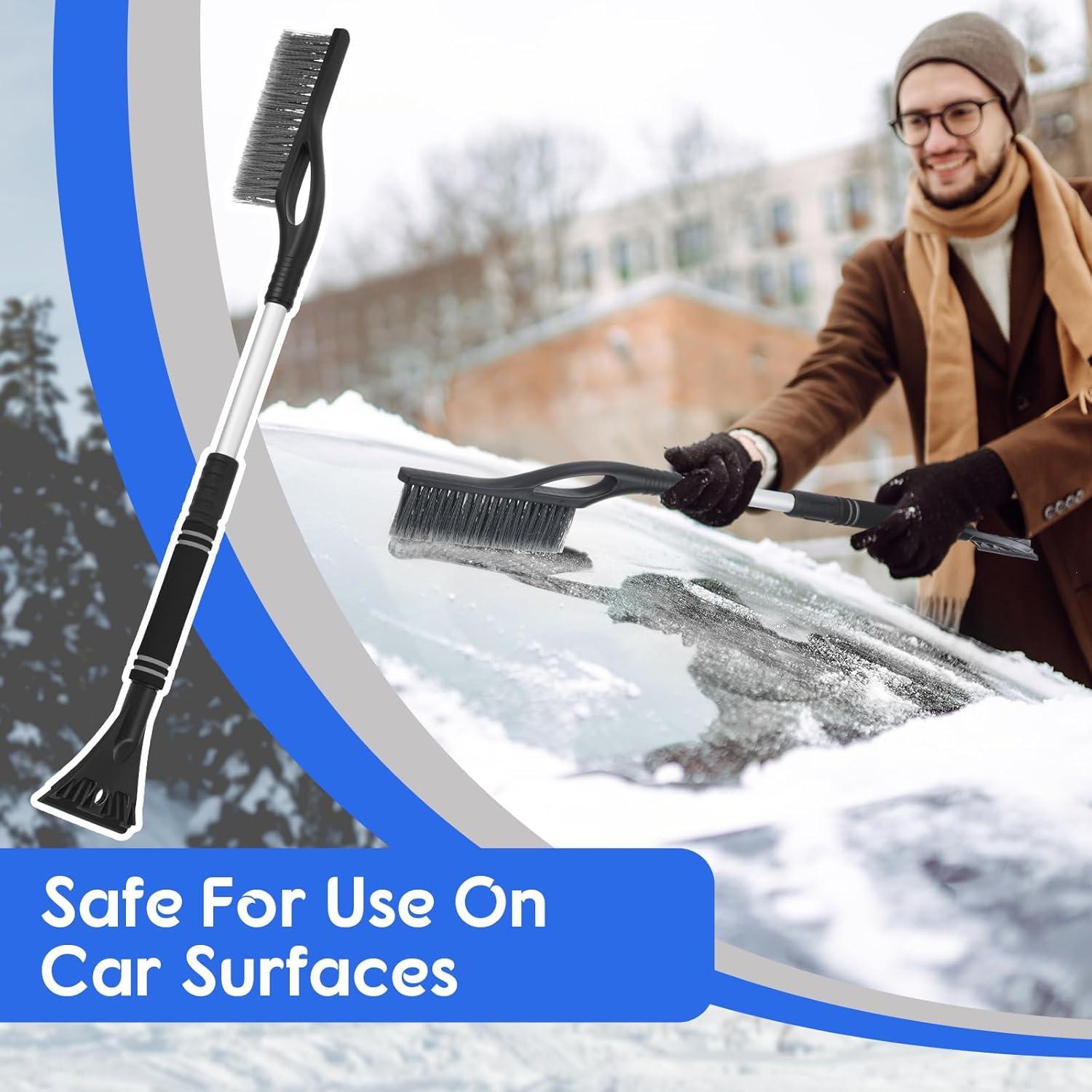 Cepillo de Nieve Retráctil Leriton 68-83 cm con Raspador