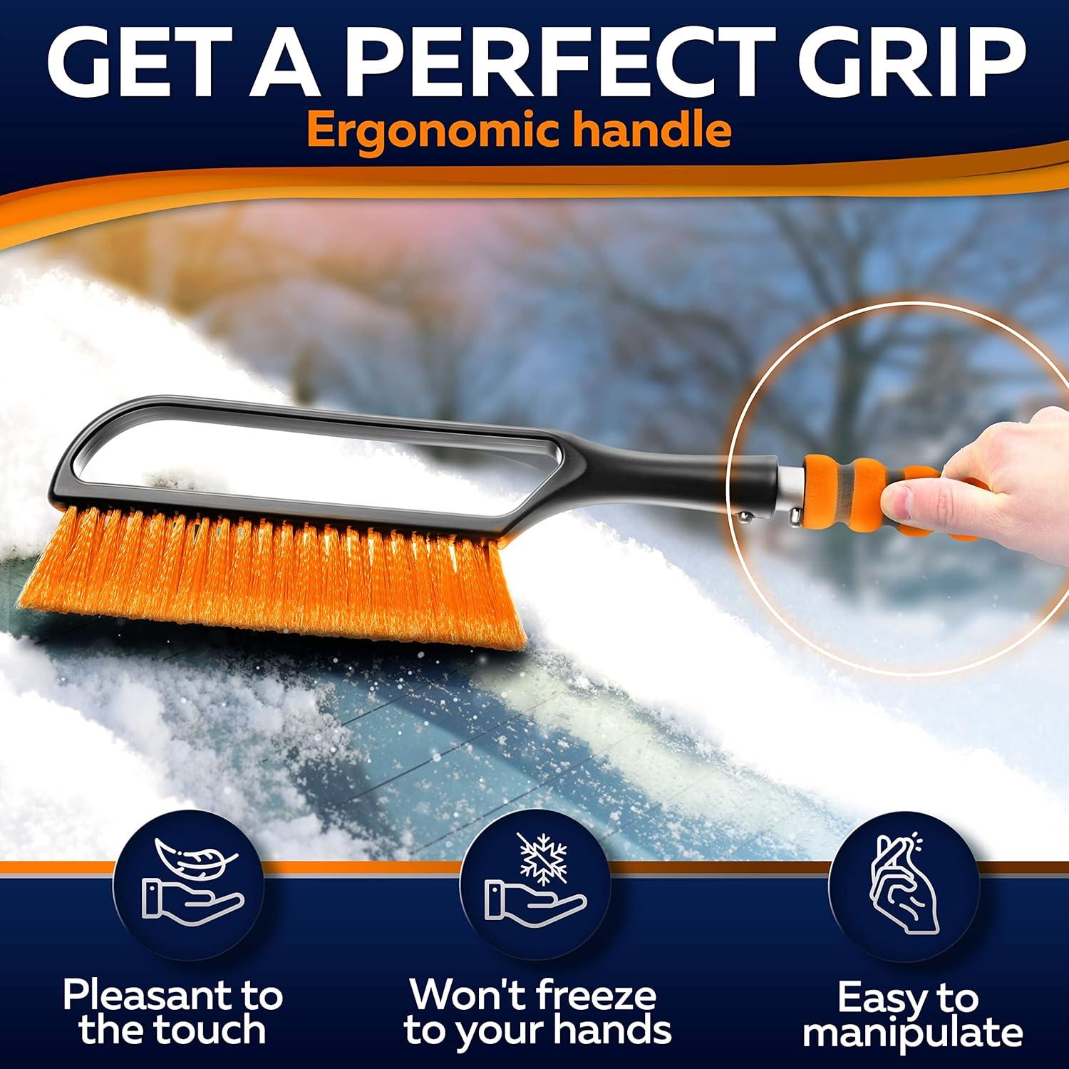 Cepillo de Nieve Trazon 68.58 cm con Raspador Naranja