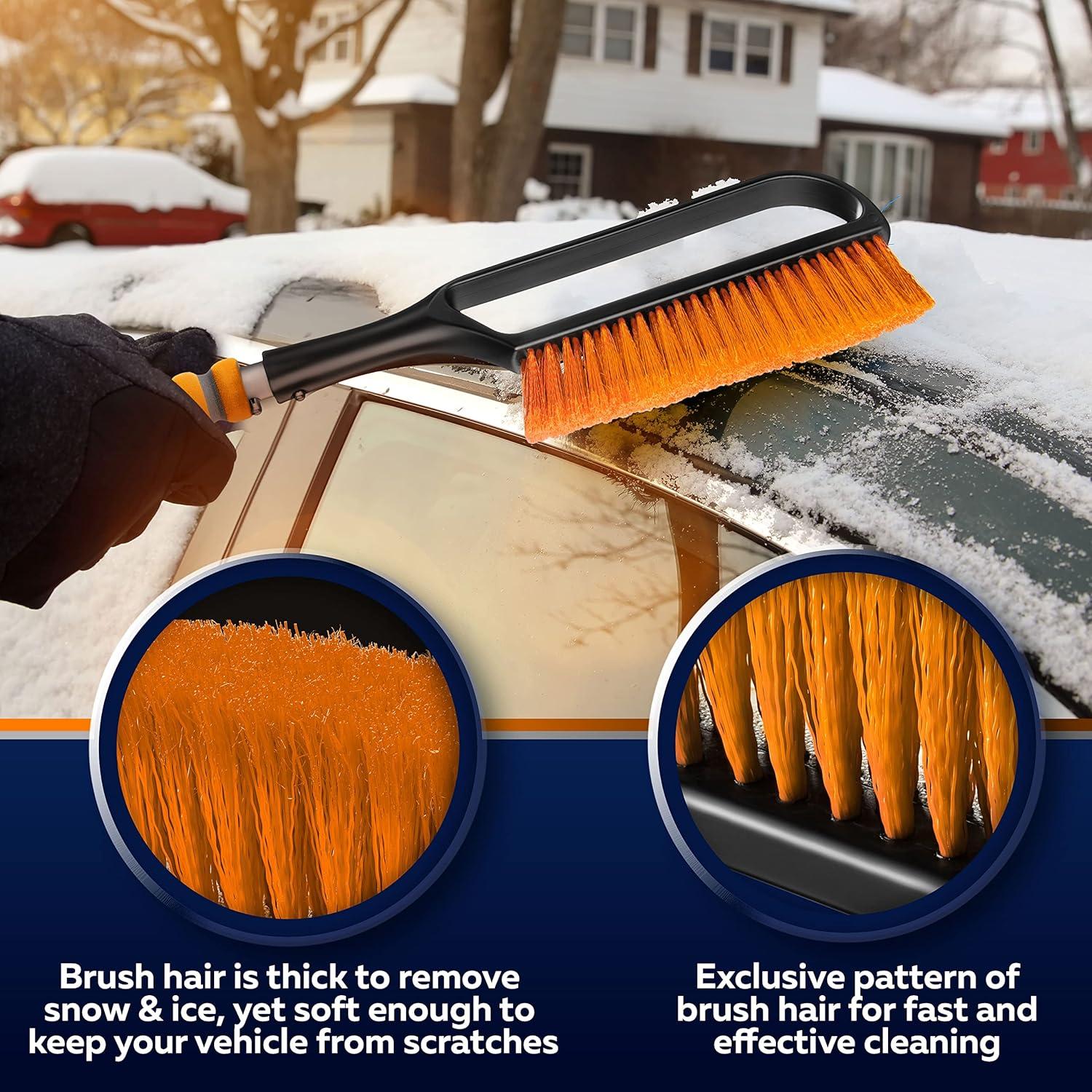 Cepillo de Nieve Trazon 68.58 cm con Raspador Naranja