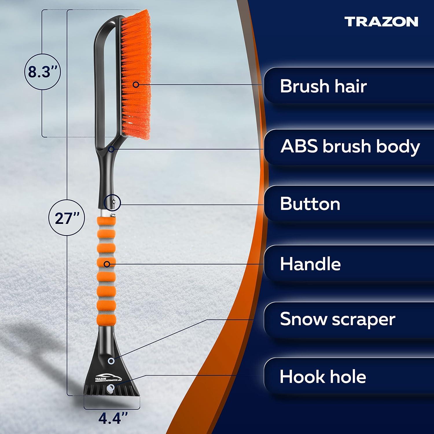 Cepillo de Nieve Trazon 68.58 cm con Raspador Naranja