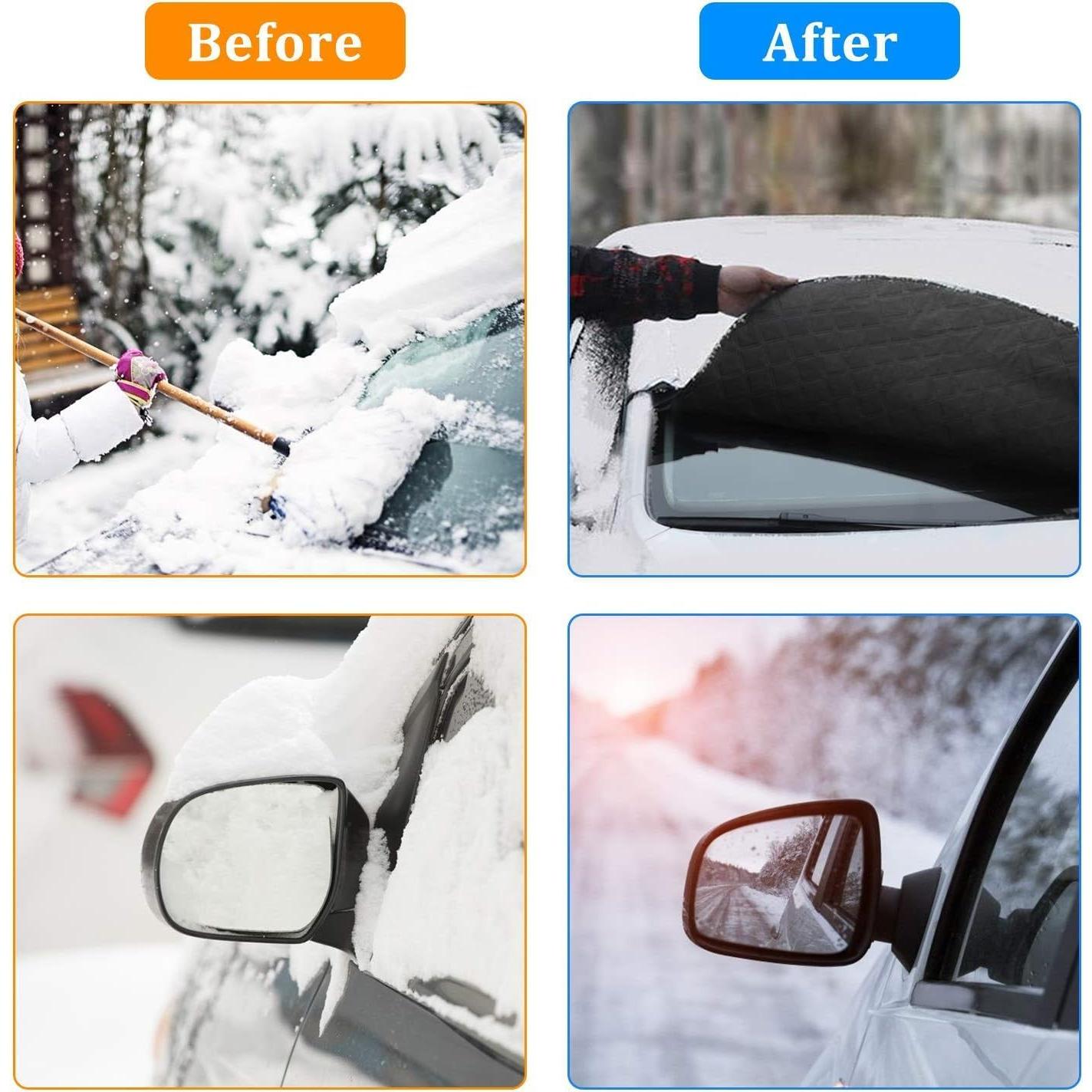 Cubierta de Nieve para Parabrisas Gintenco XL, 4 Capas, Magnética