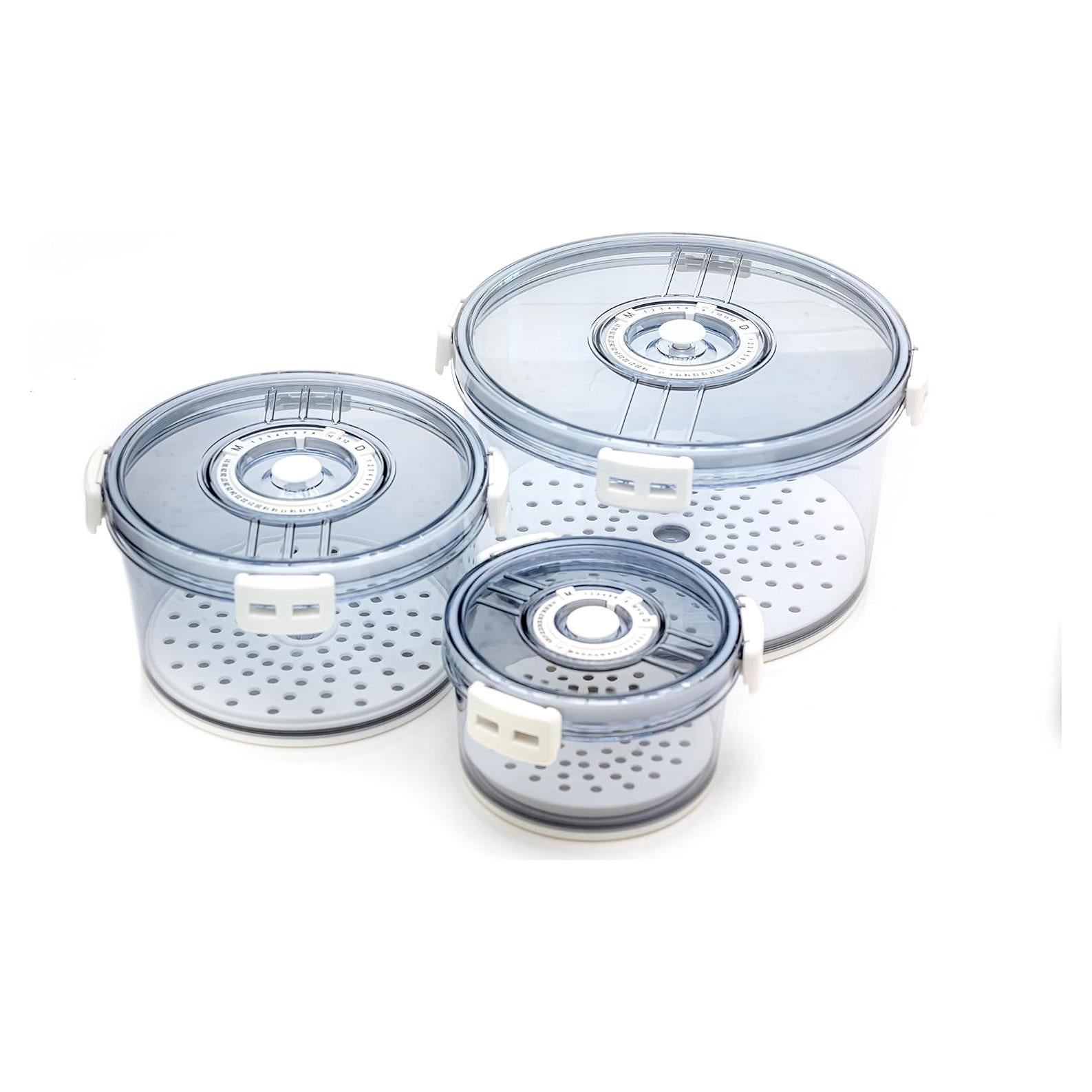 Conservador Hermético de Lechuga NEBQUINETTI Juego de 3 Piezas