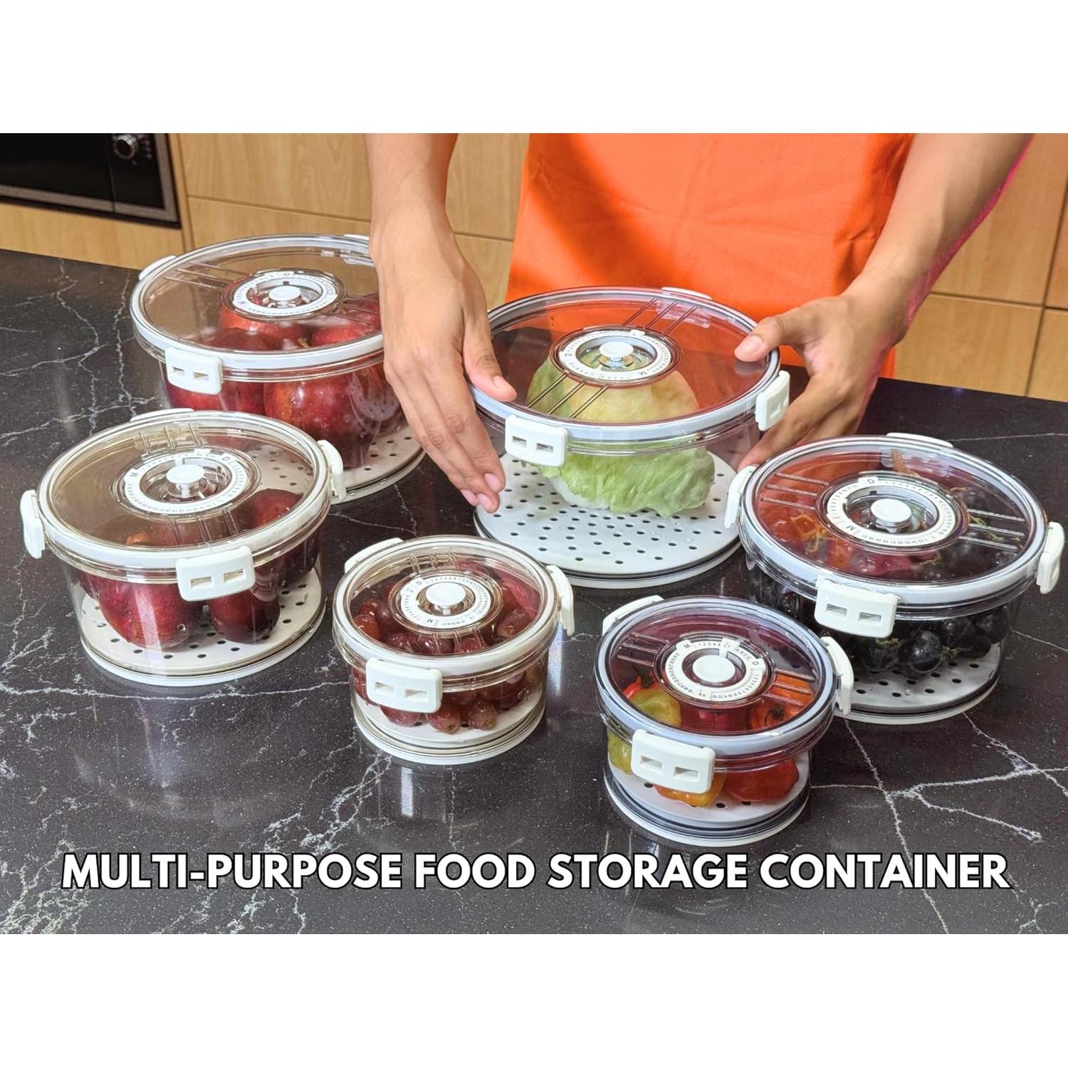 Conservador Hermético de Lechuga NEBQUINETTI Juego de 3 Piezas