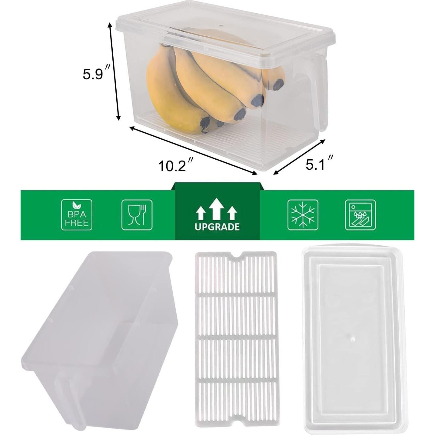 Contenedores Apilables Sooyee 5L con Bandeja Drenaje - 4 Unidades