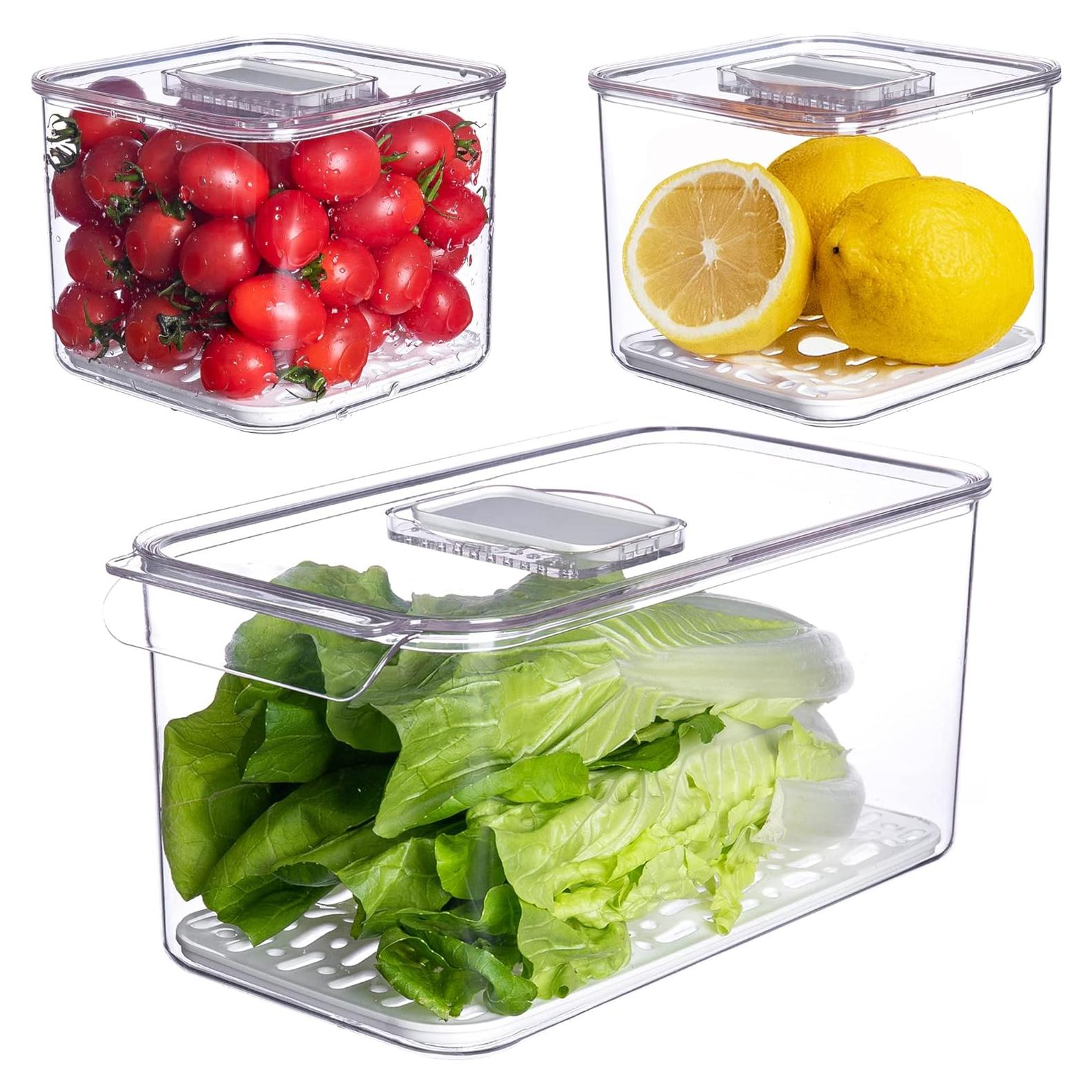 Contenedores de Almacenamiento Vacane 3 Piezas para Frutas y Verduras