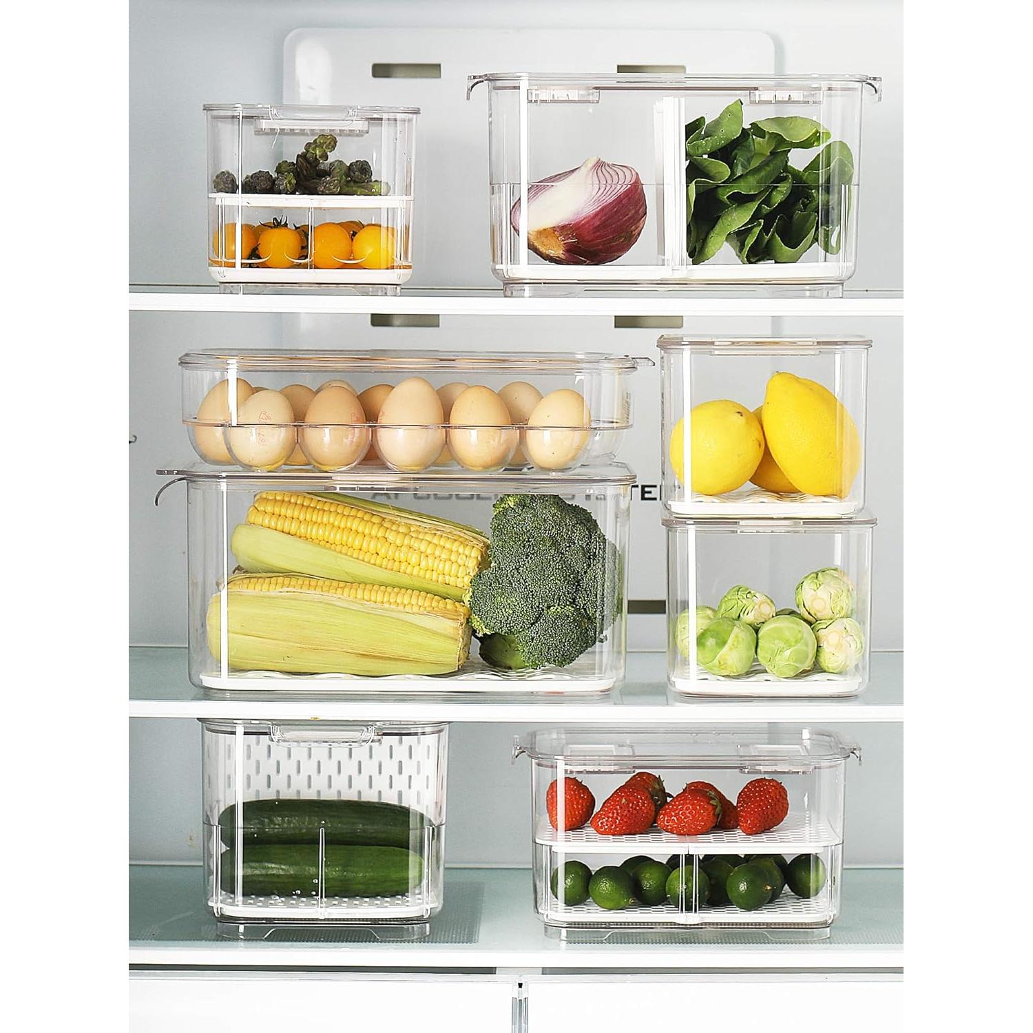 Contenedores de Almacenamiento Vacane 3 Piezas para Frutas y Verduras