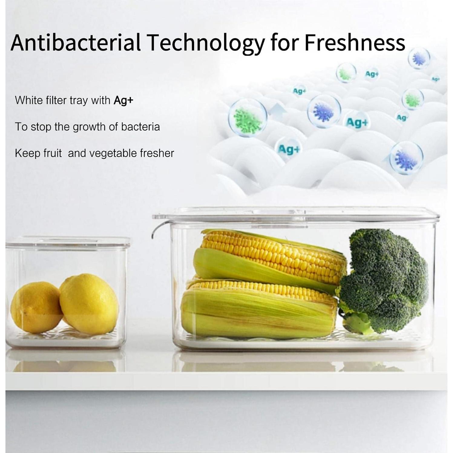 Contenedores de Almacenamiento Vacane 3 Piezas para Frutas y Verduras