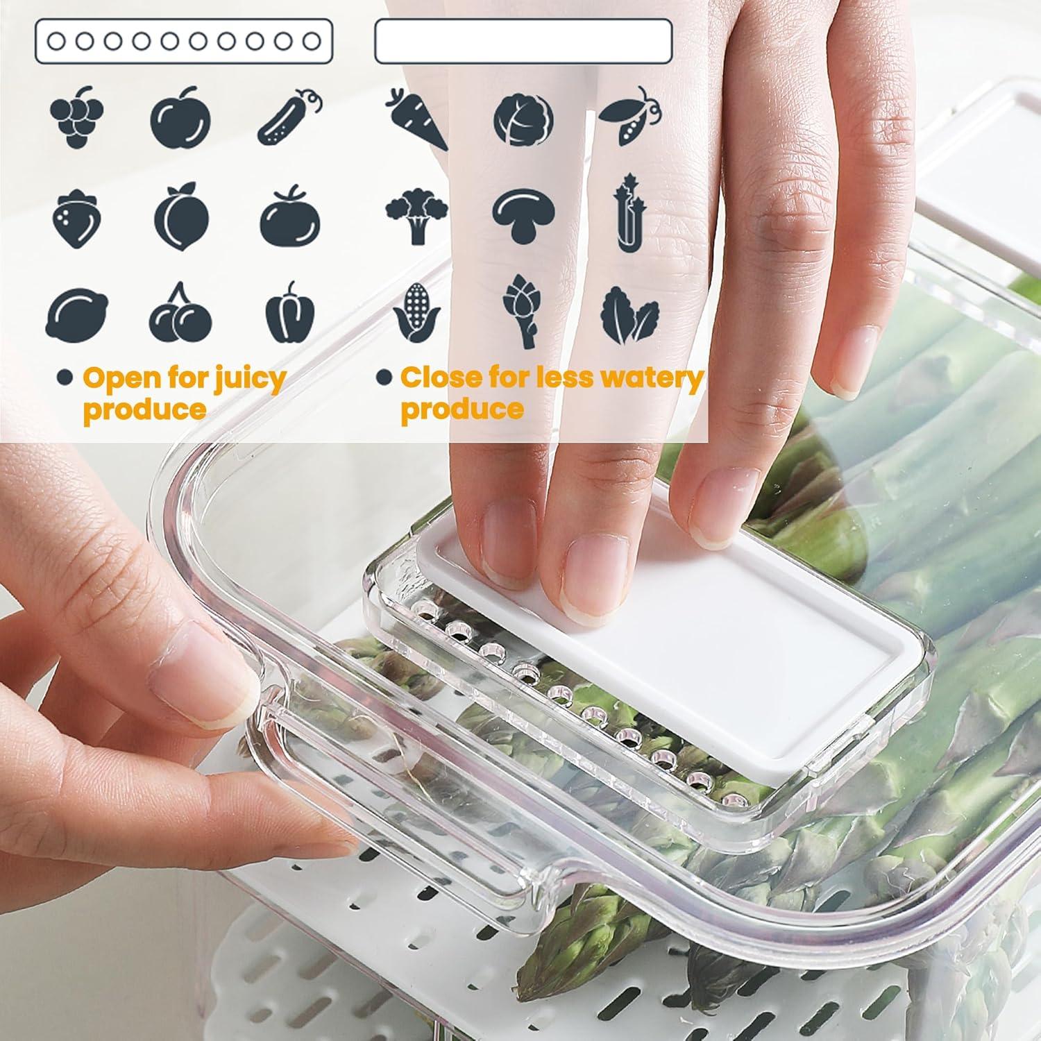 Contenedores de Almacenamiento Vacane 3 Piezas para Frutas y Verduras