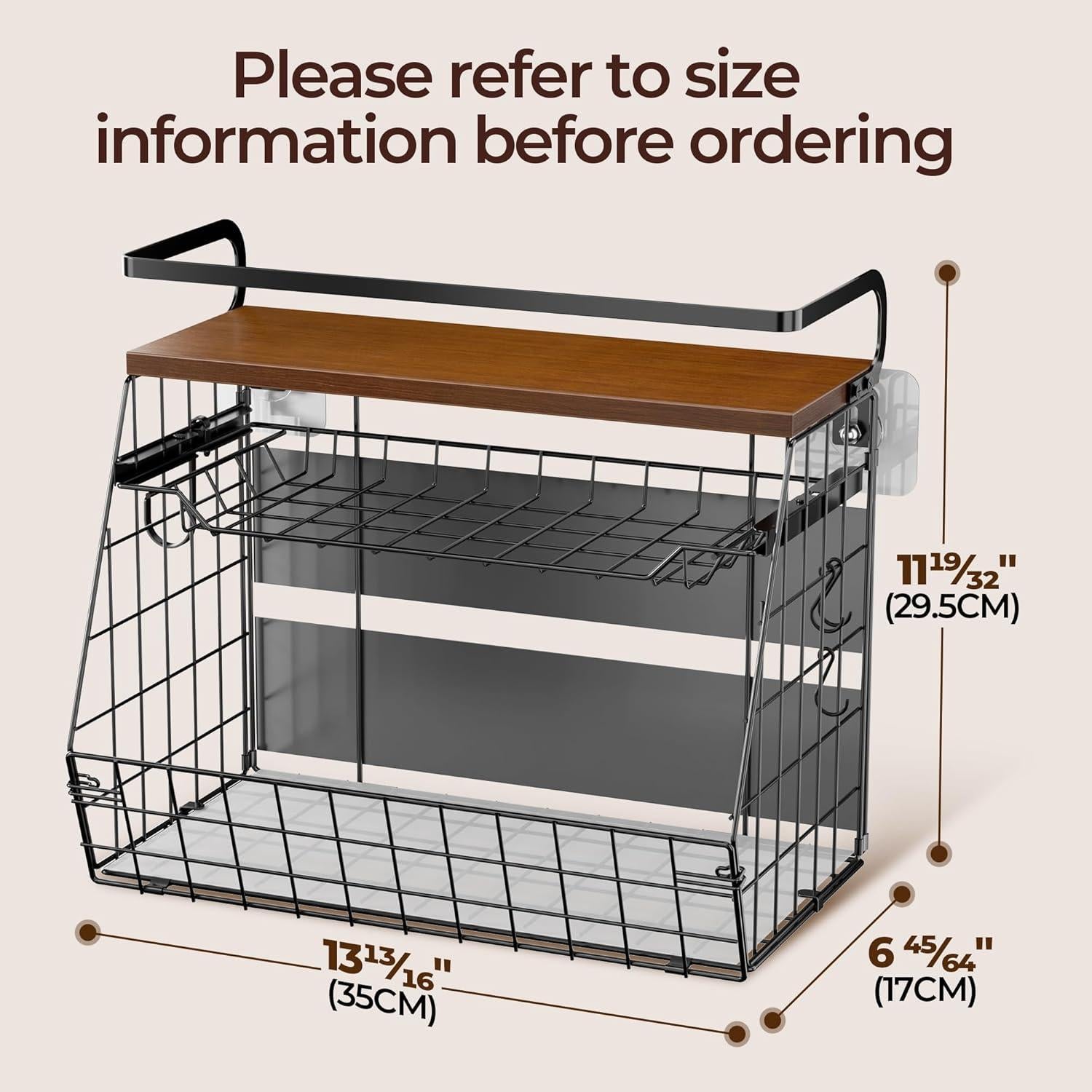 Estante Magnético Delamu para Nevera 3 Niveles 35x17x29.5cm