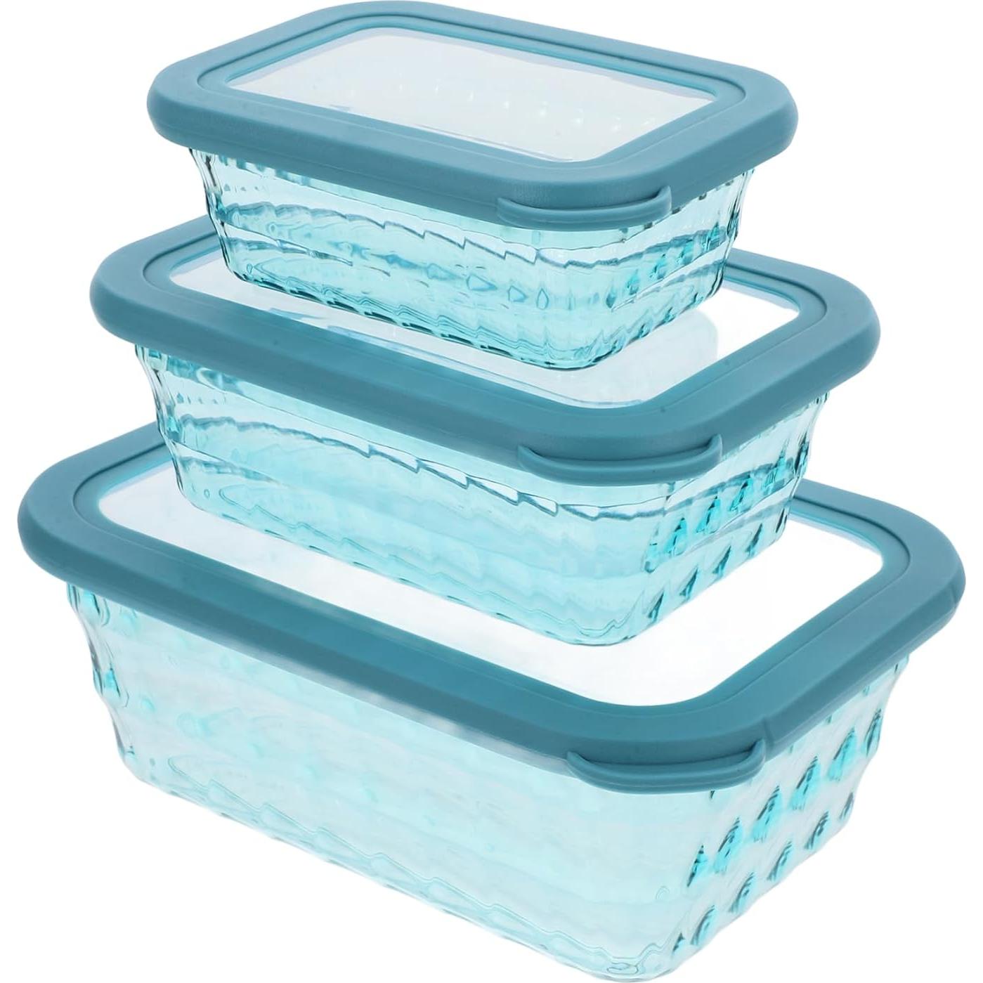 Juego de 3 cajas de almacenamiento de alimentos VILLFUL 24x17cm