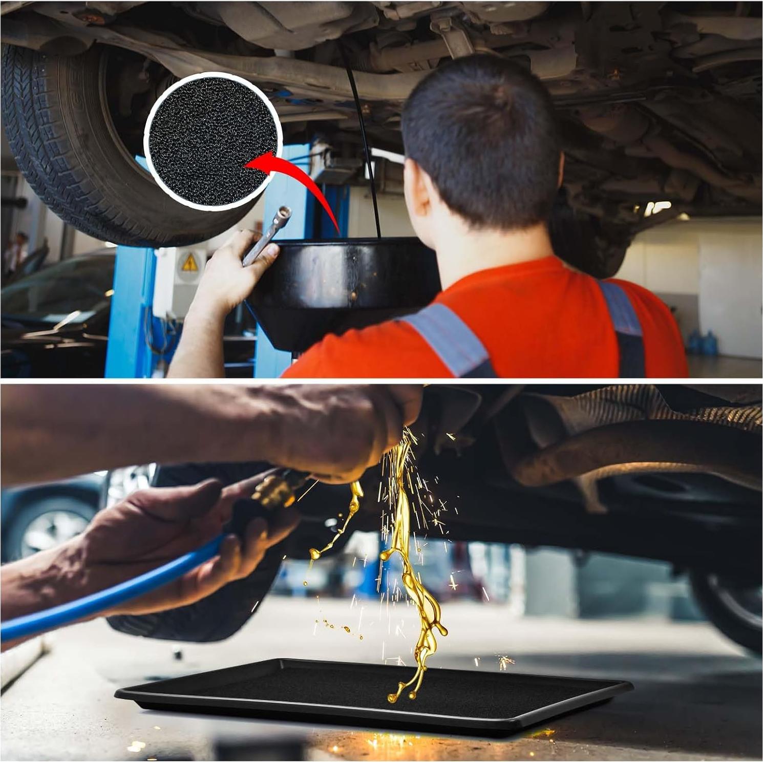 Bandeja de Drenaje de Aceite Uiifan 67.5x51.5 cm con Almohadilla