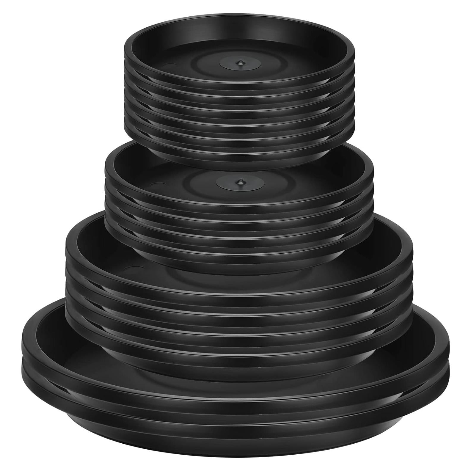 Paquete de 16 bandejas de plástico Patelai para plantas 10-25 cm