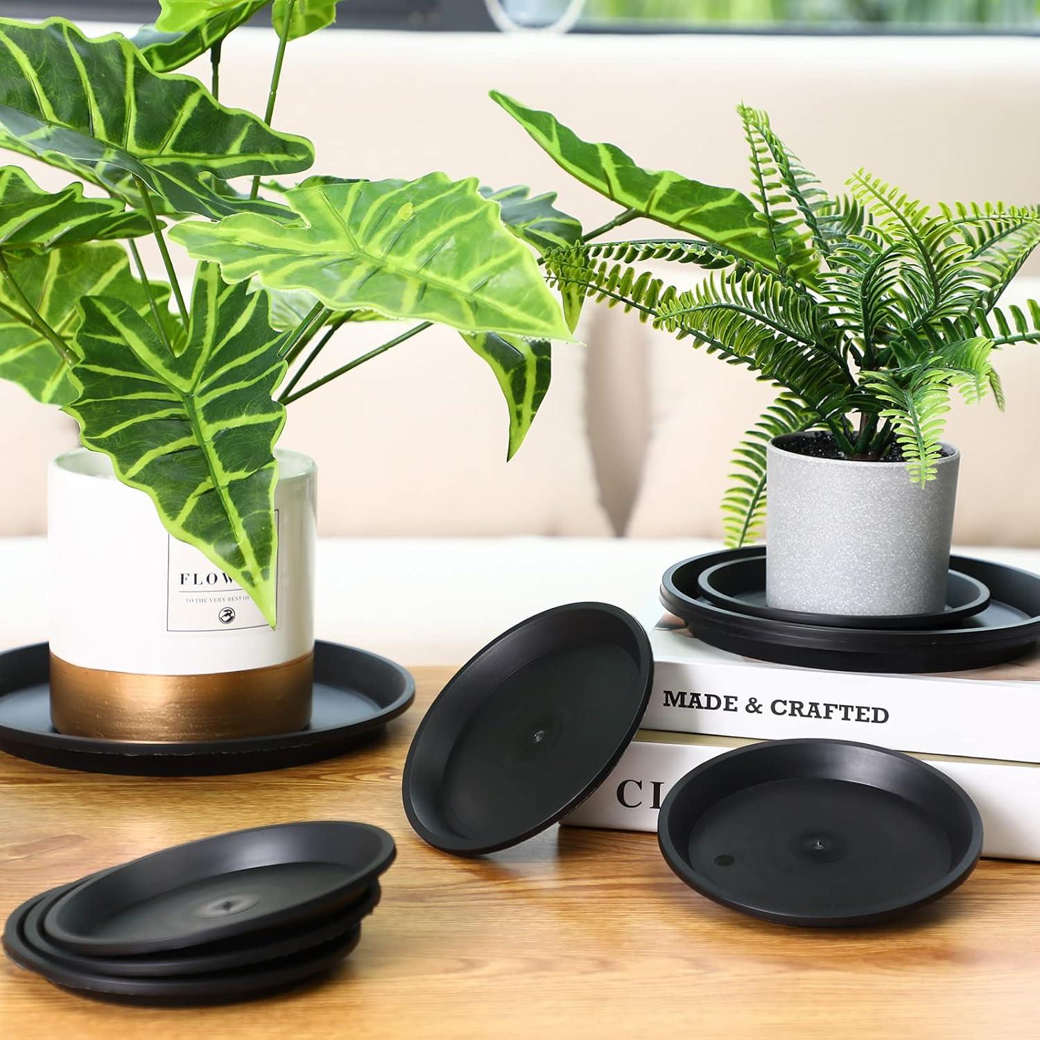 Paquete de 16 bandejas de plástico Patelai para plantas 10-25 cm