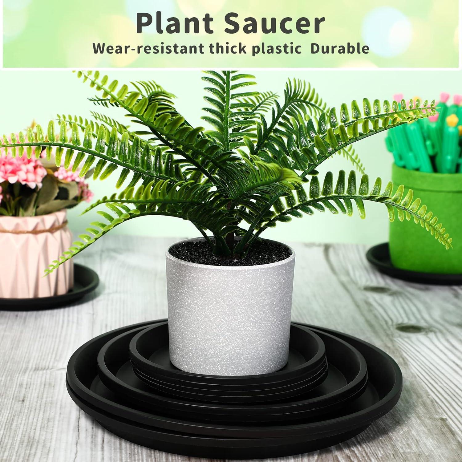 Paquete de 16 bandejas de plástico Patelai para plantas 10-25 cm