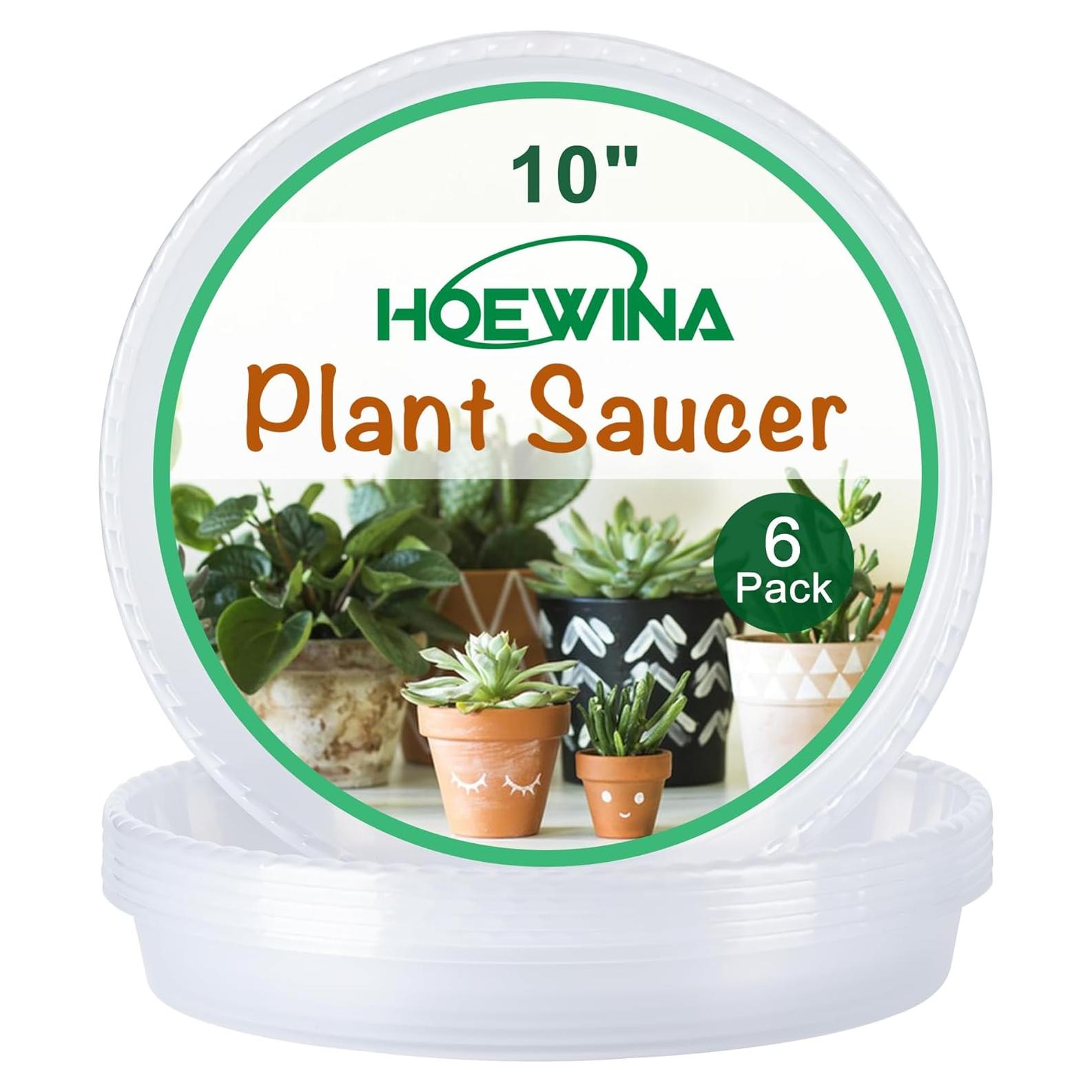 Bandejas para Plantas Hoewina - Paquete de 6 de 25.4 cm