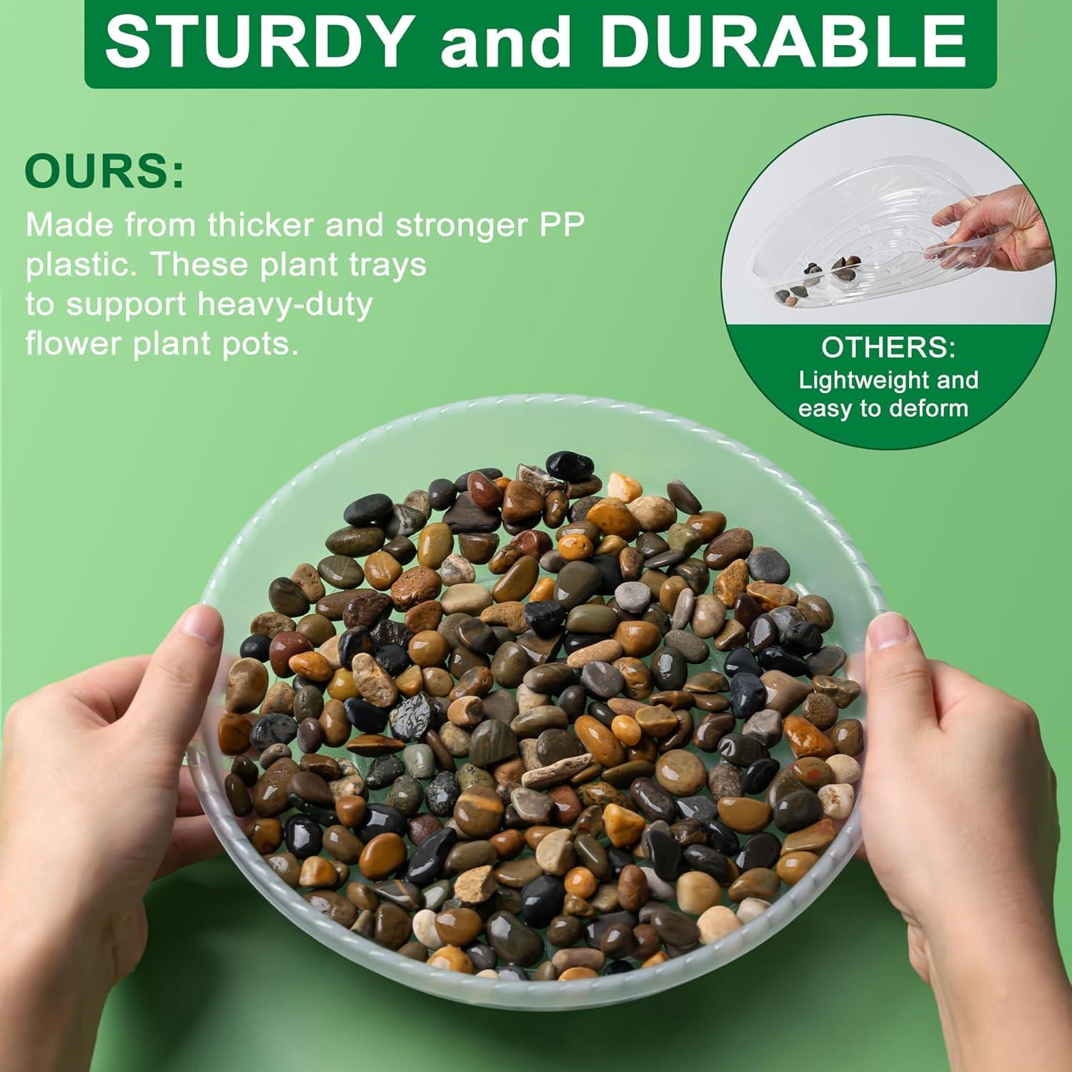 Bandejas para Plantas Hoewina - Paquete de 6 de 25.4 cm