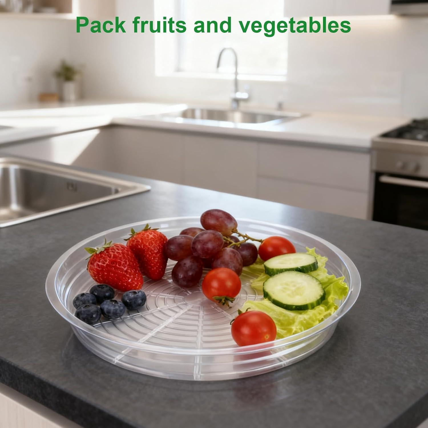 Paquete de 5 Platillos Transparentes TITE 40.6 cm para Plantas