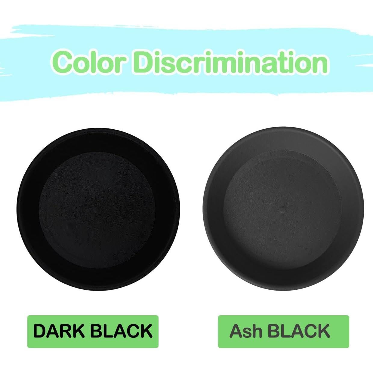 6 Platos de Drenaje para Macetas GREGICH 14.7 cm Negro