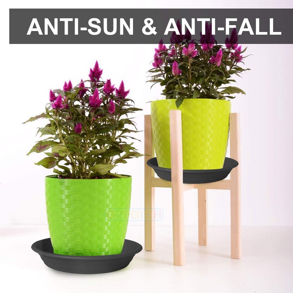 6 Platos de Drenaje para Macetas GREGICH 14.7 cm Negro