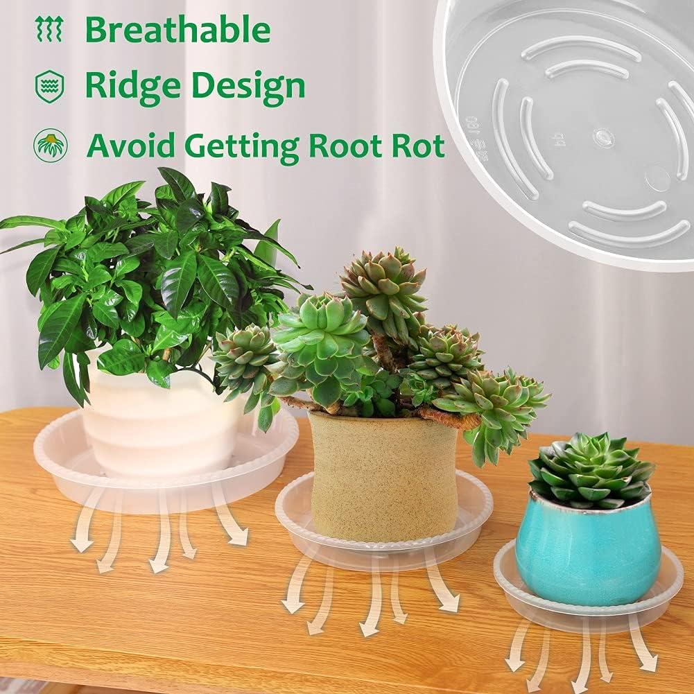 Paquete de 8 bandejas de goteo FHWTY 17.78 cm transparentes