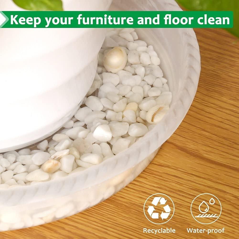 Paquete de 8 bandejas de goteo FHWTY 17.78 cm transparentes