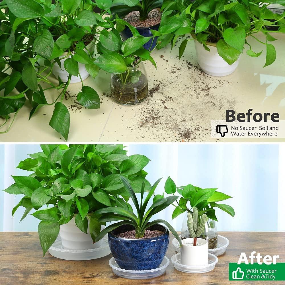 Paquete de 8 bandejas de goteo FHWTY 17.78 cm transparentes