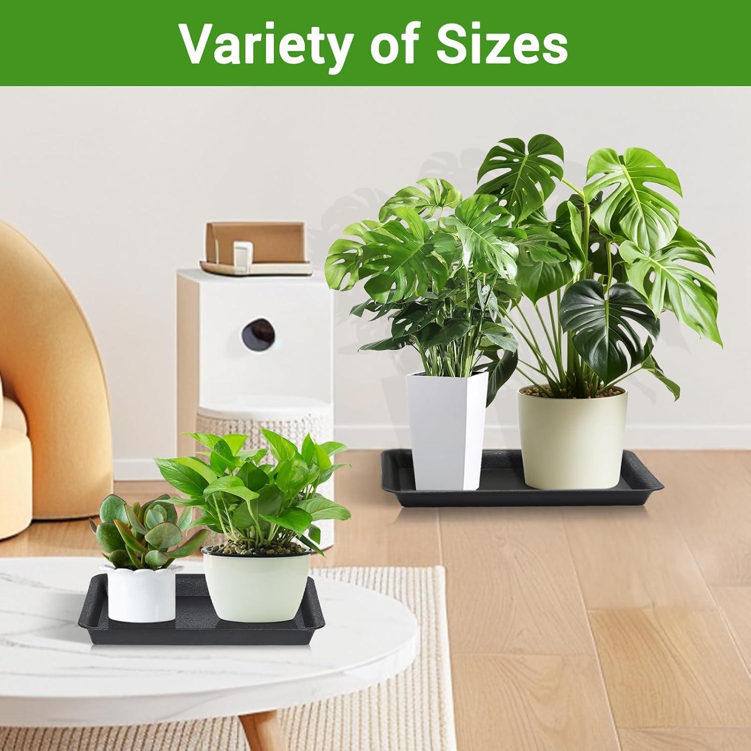 Bandeja de Drenaje para Macetas GREANER 33 cm Negra - 3 Piezas