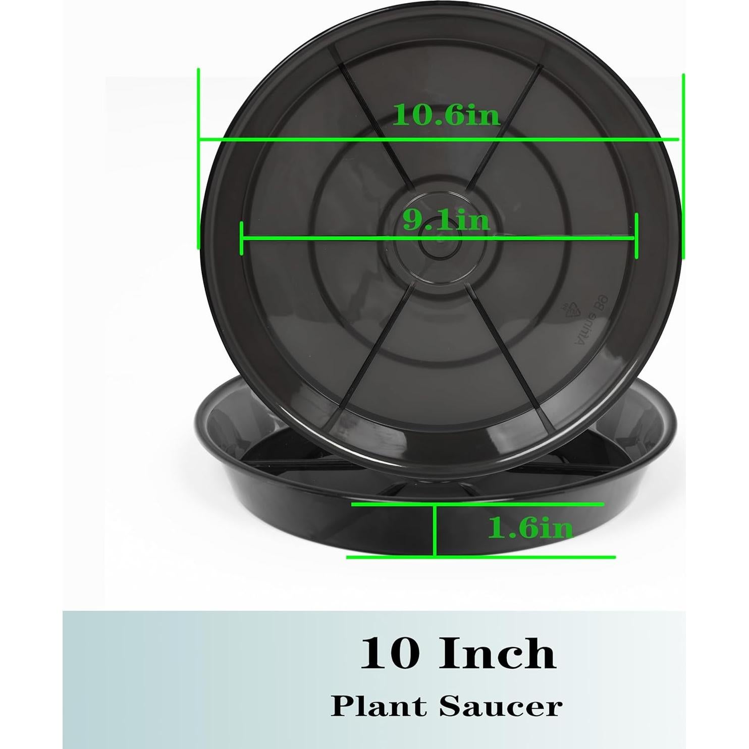Plato para Plantas 10" NIMYAU - 6 Paquetes de Plástico