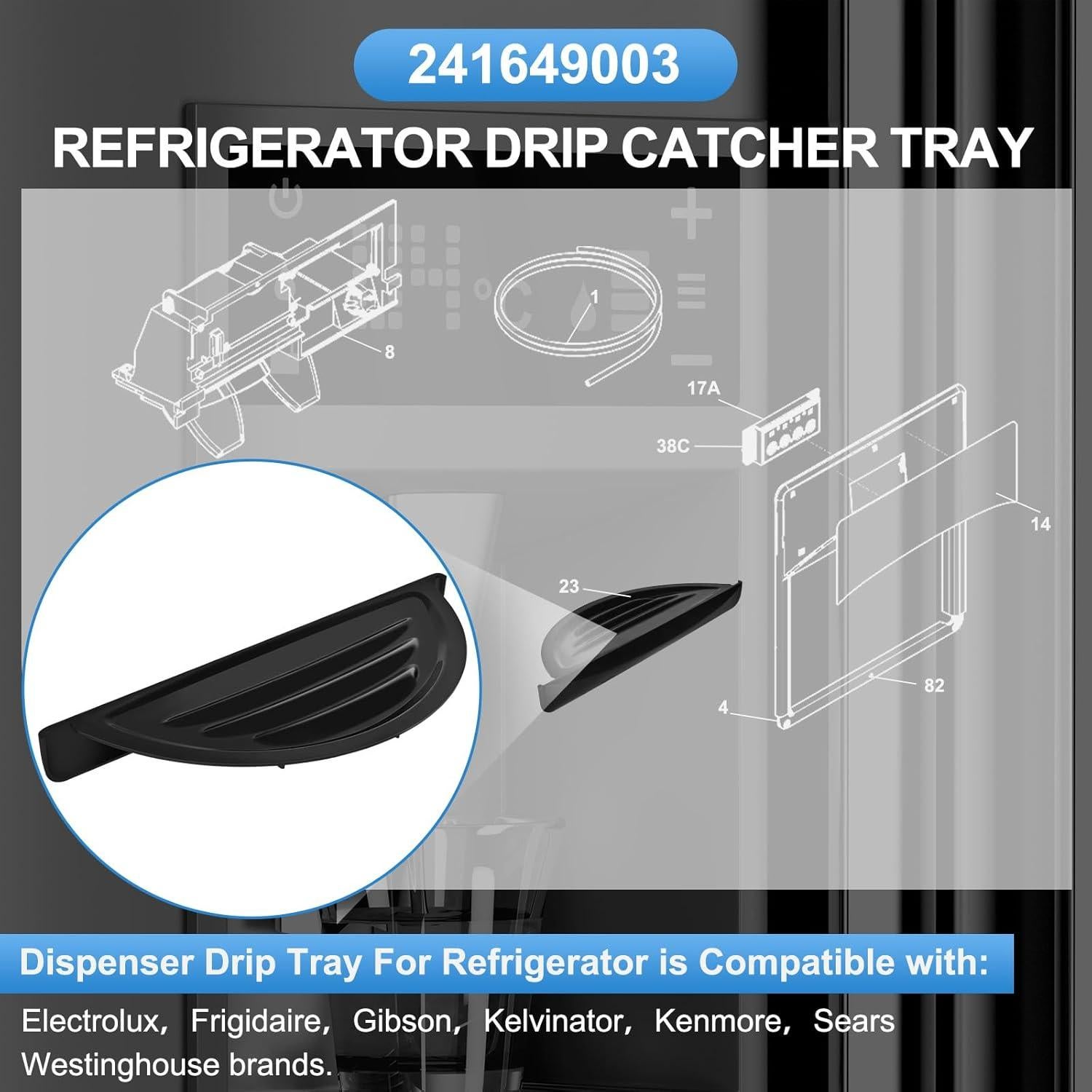 Bandeja de Goteo 241649003 MOHTOL para Refrigerador Frigidaire