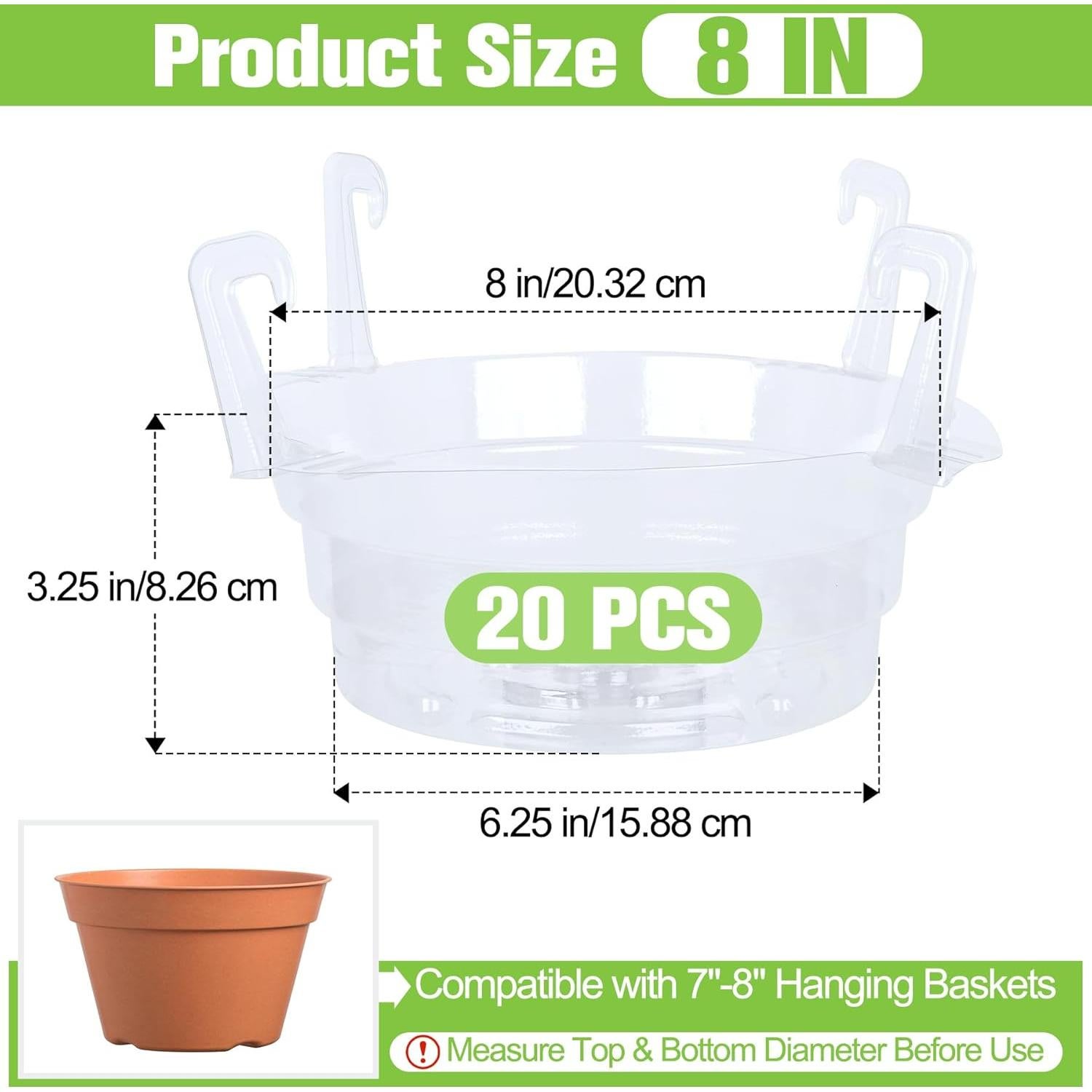 Plato de Goteo Miuwauer 20 Unidades 20 cm Redondo Transparente