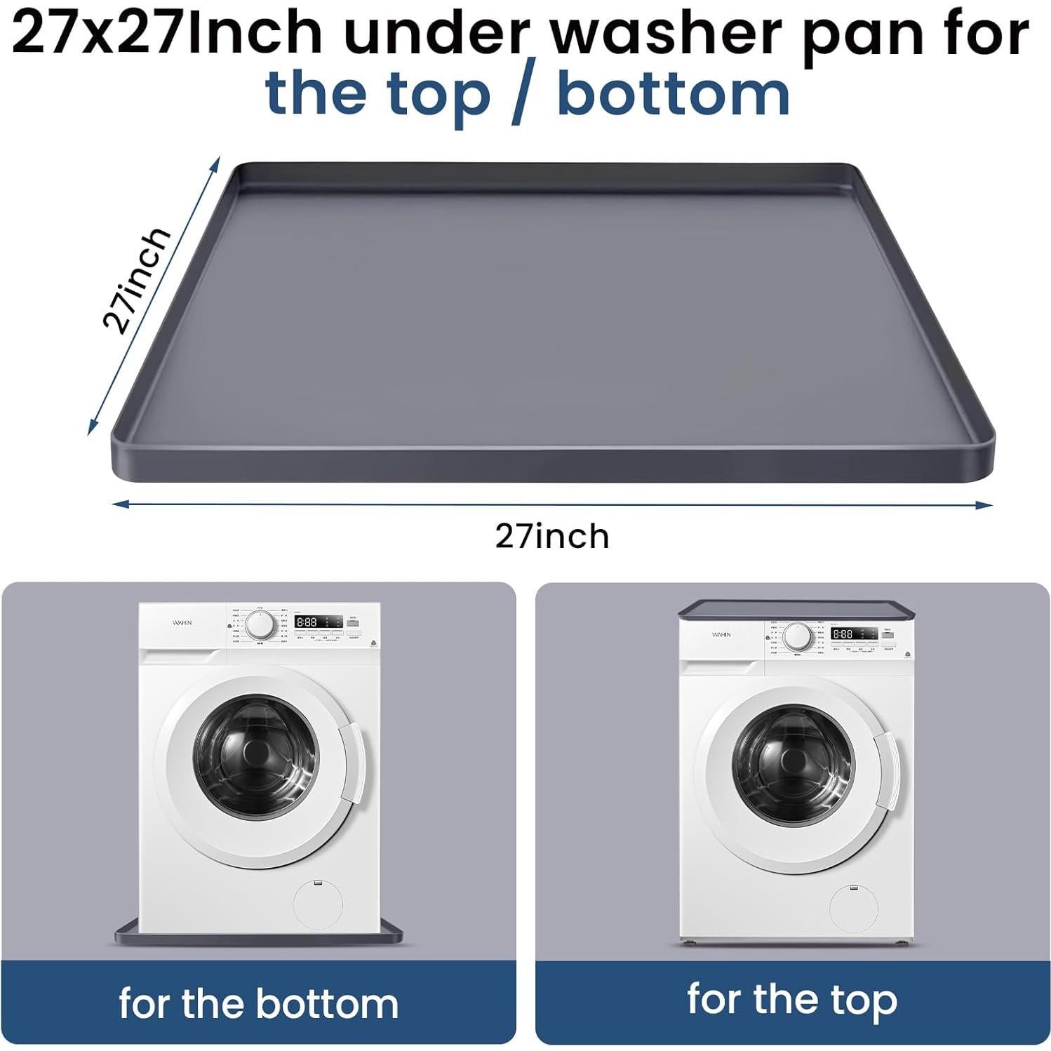 Bandeja de Silicona Antideslizante para Lavadora 68.58 cm Gris