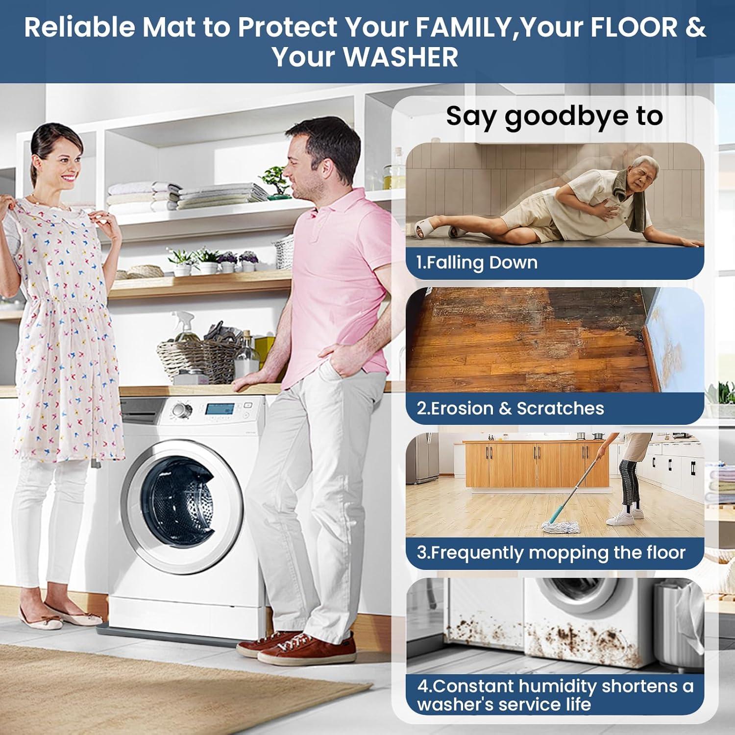 Bandeja de Silicona Antideslizante para Lavadora 68.58 cm Gris