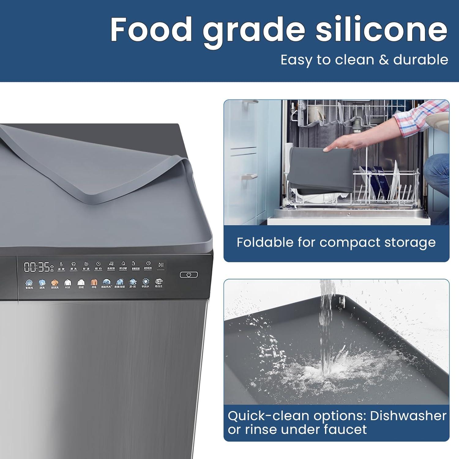 Bandeja de Silicona Antideslizante para Lavadora 68.58 cm Gris