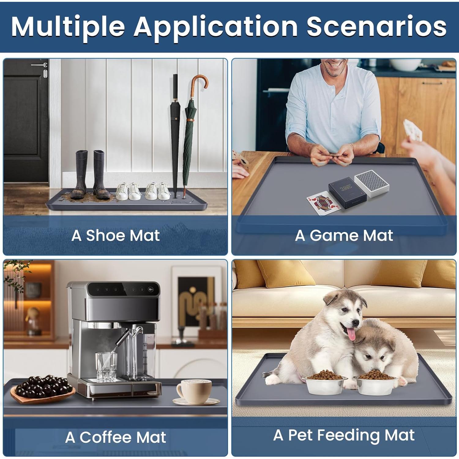 Bandeja de Silicona Antideslizante para Lavadora 68.58 cm Gris