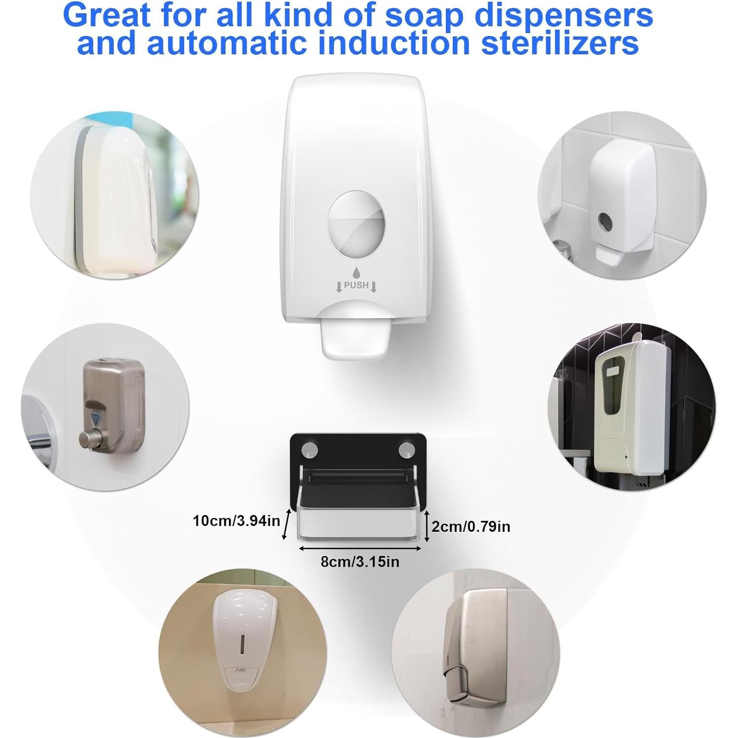 Soporte Antigoteo para Dispensador de Jabón Homakover 12.7x9.1cm