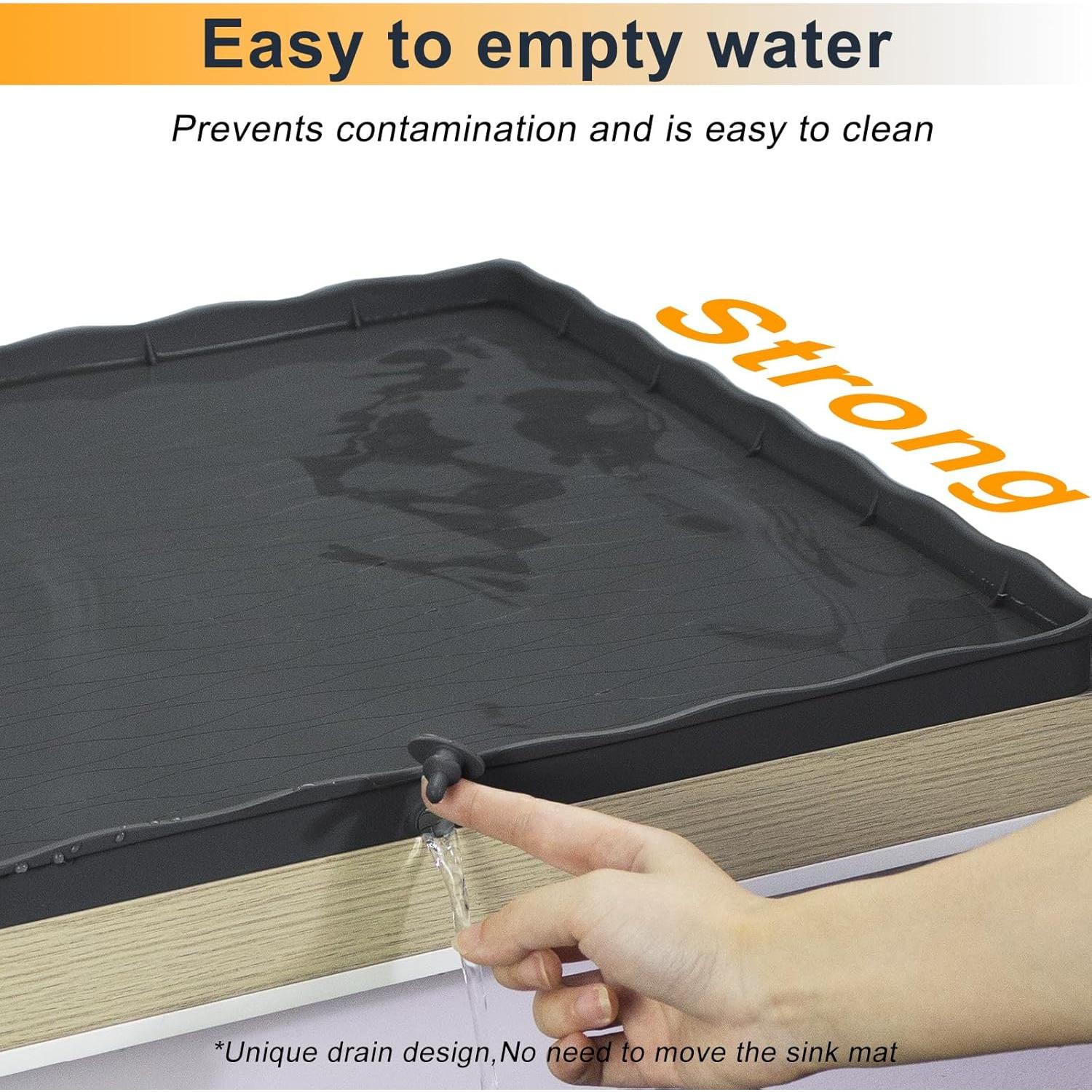 Alfombrilla de Silicona Impermeable MHHA 86.36x55.88cm Negra