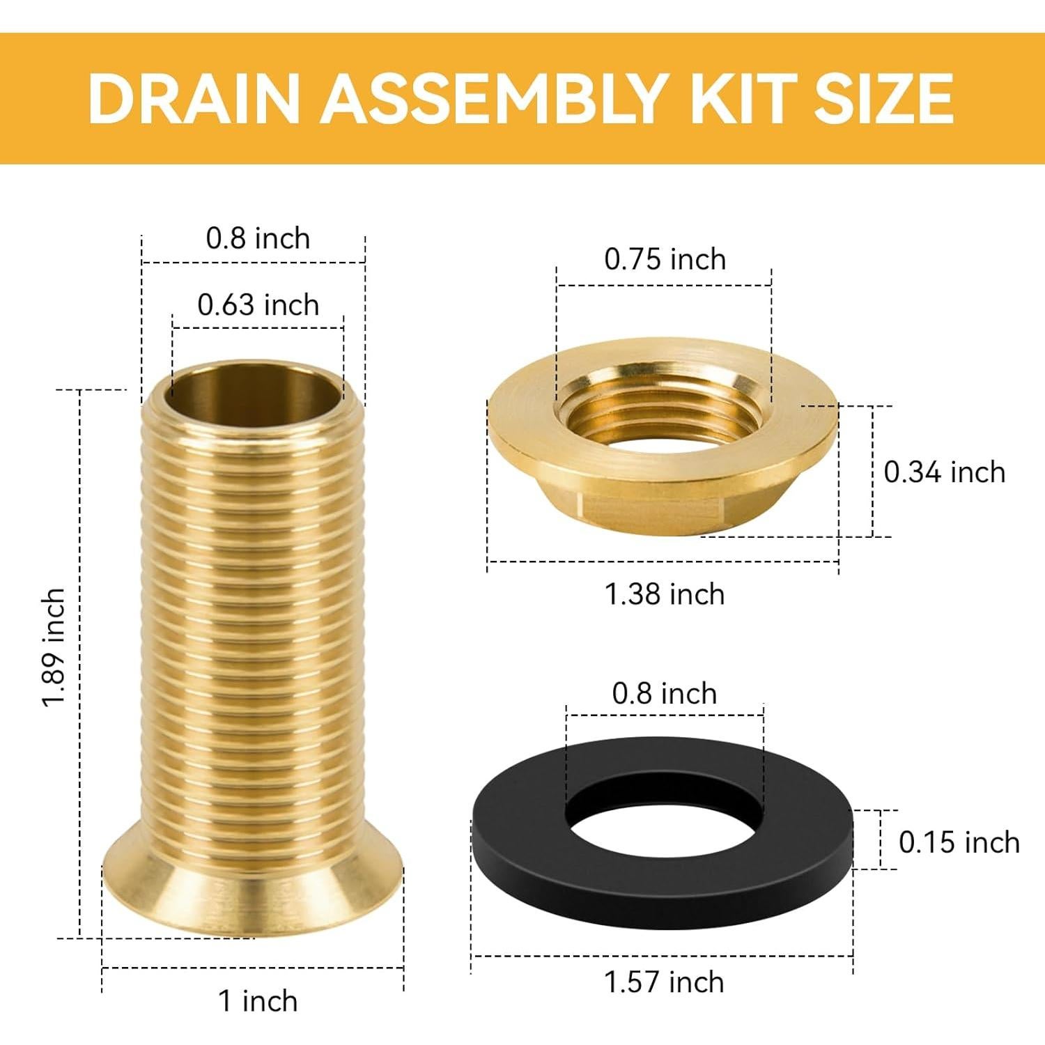 Conjunto de Drenaje de Bandeja de Goteo ERETOW 2" con NPT 1/2"