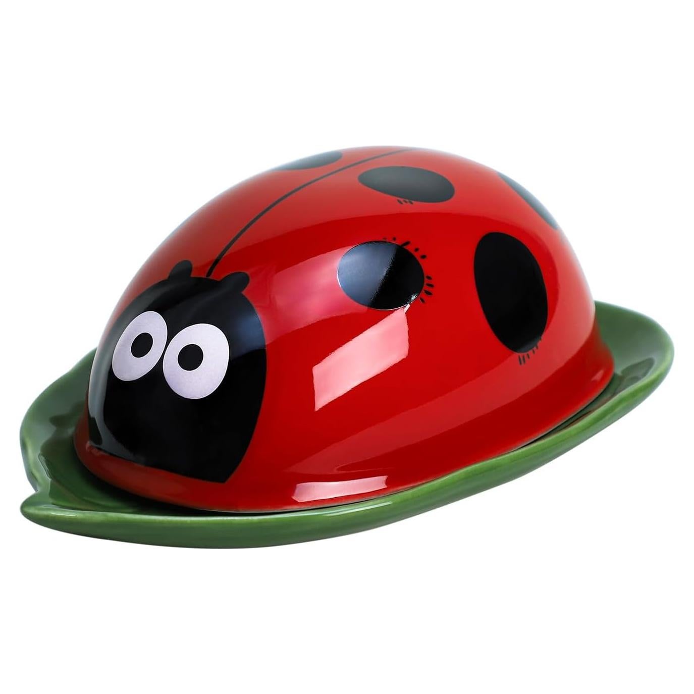 Plato de Mantequilla Cerámica Mariquita con Tapa 0.68kg