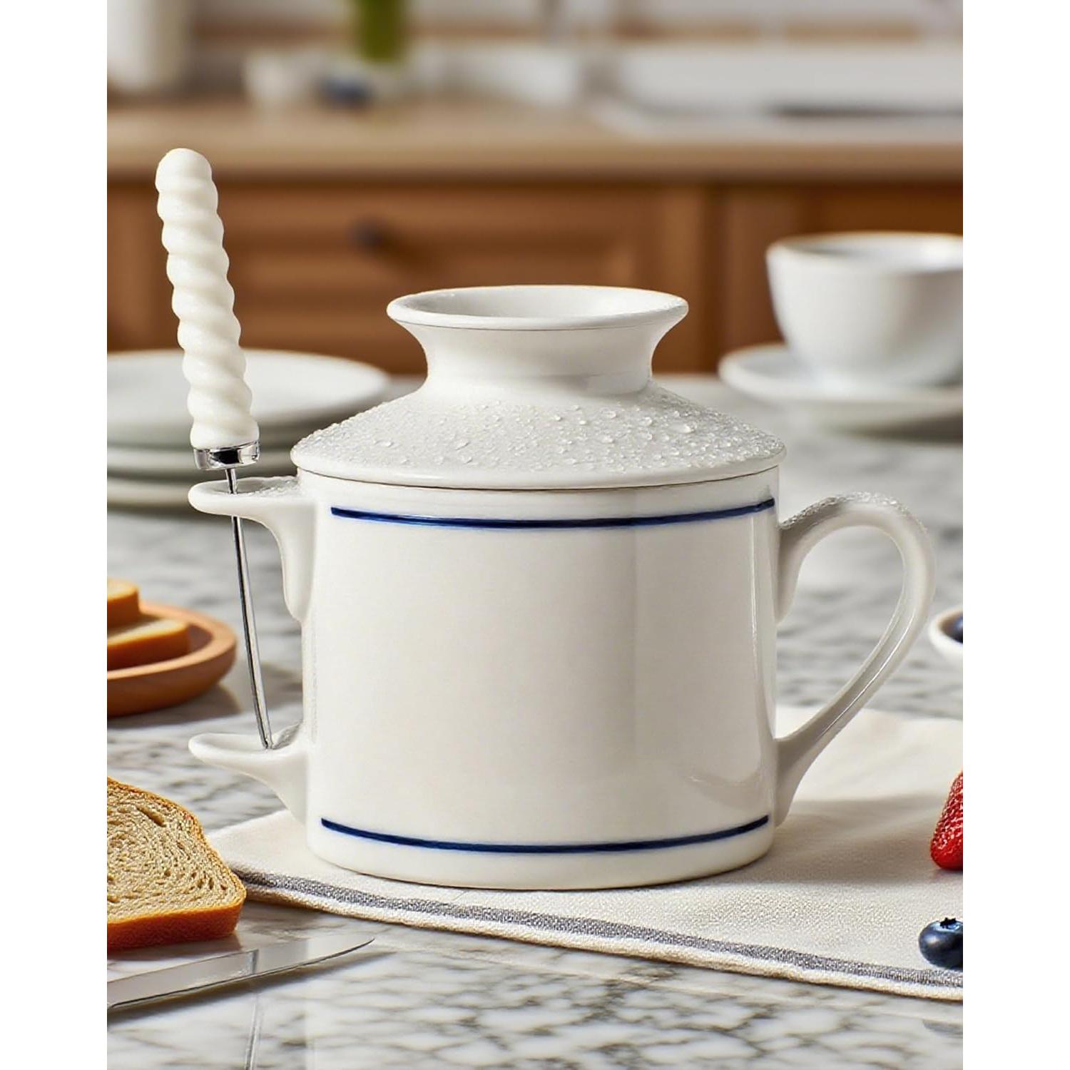 Crock de Mantequilla FUN ELEMENTS con Tapa y Cuchillo 113g