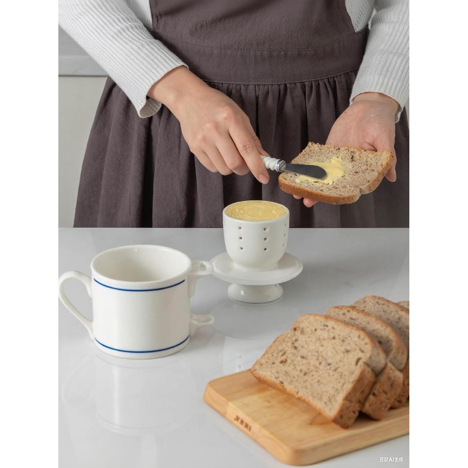 Crock de Mantequilla FUN ELEMENTS con Tapa y Cuchillo 113g