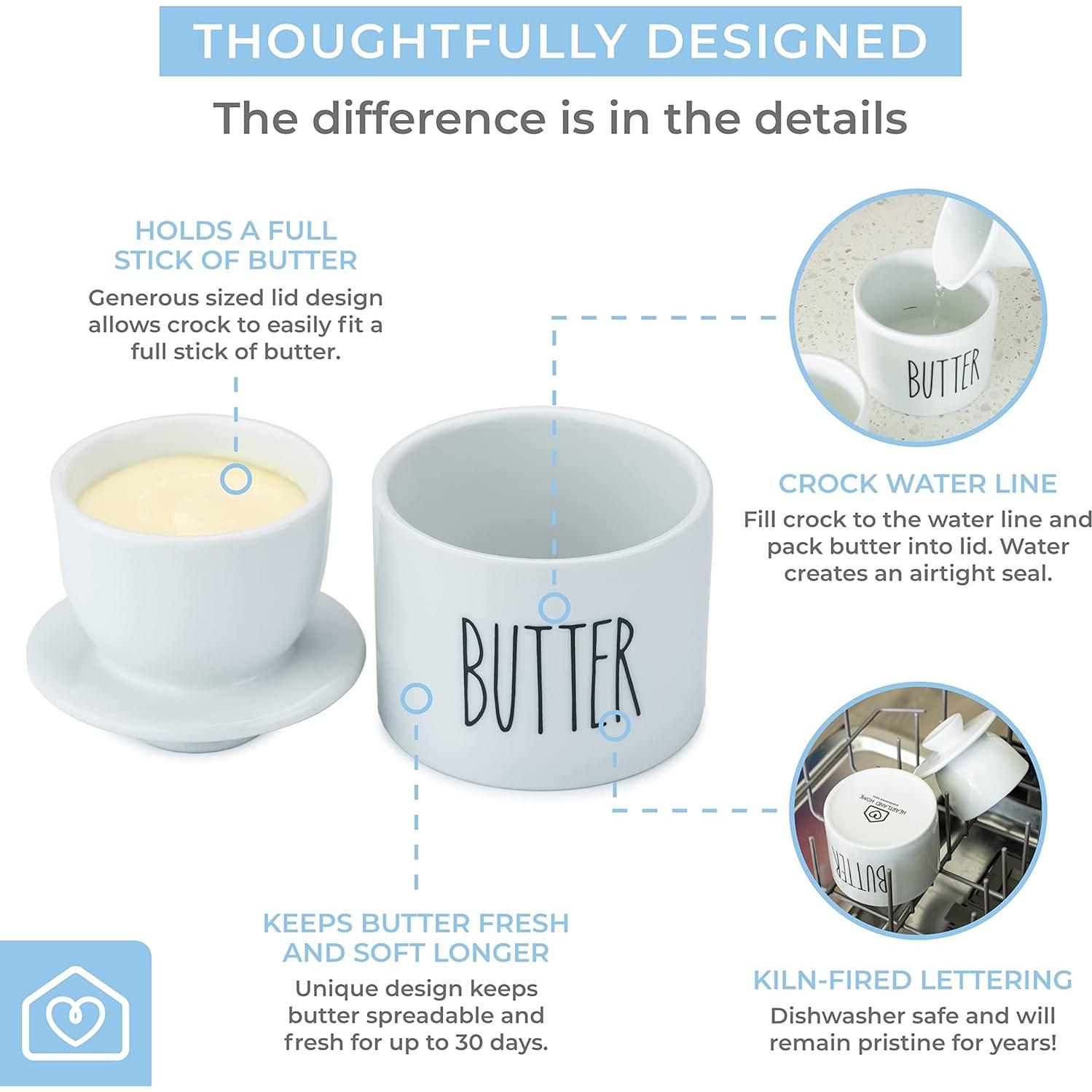 Crock de Mantequilla de Porcelana Heartland Home 142g