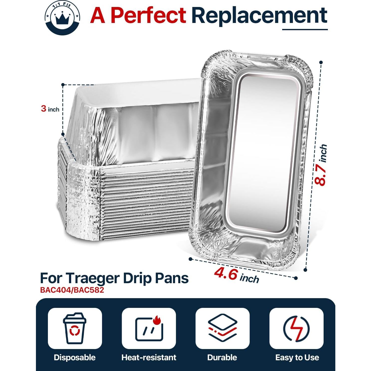 Forros de bandeja de goteo Traeger BAC404/BAC582 - 20 Piezas