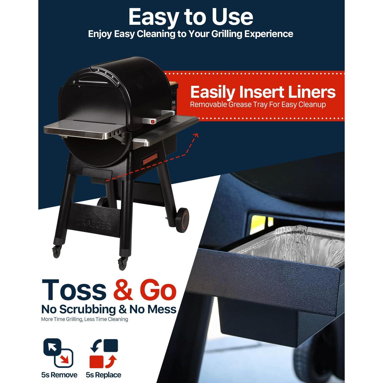 Forros de bandeja de goteo Traeger BAC404/BAC582 - 20 Piezas