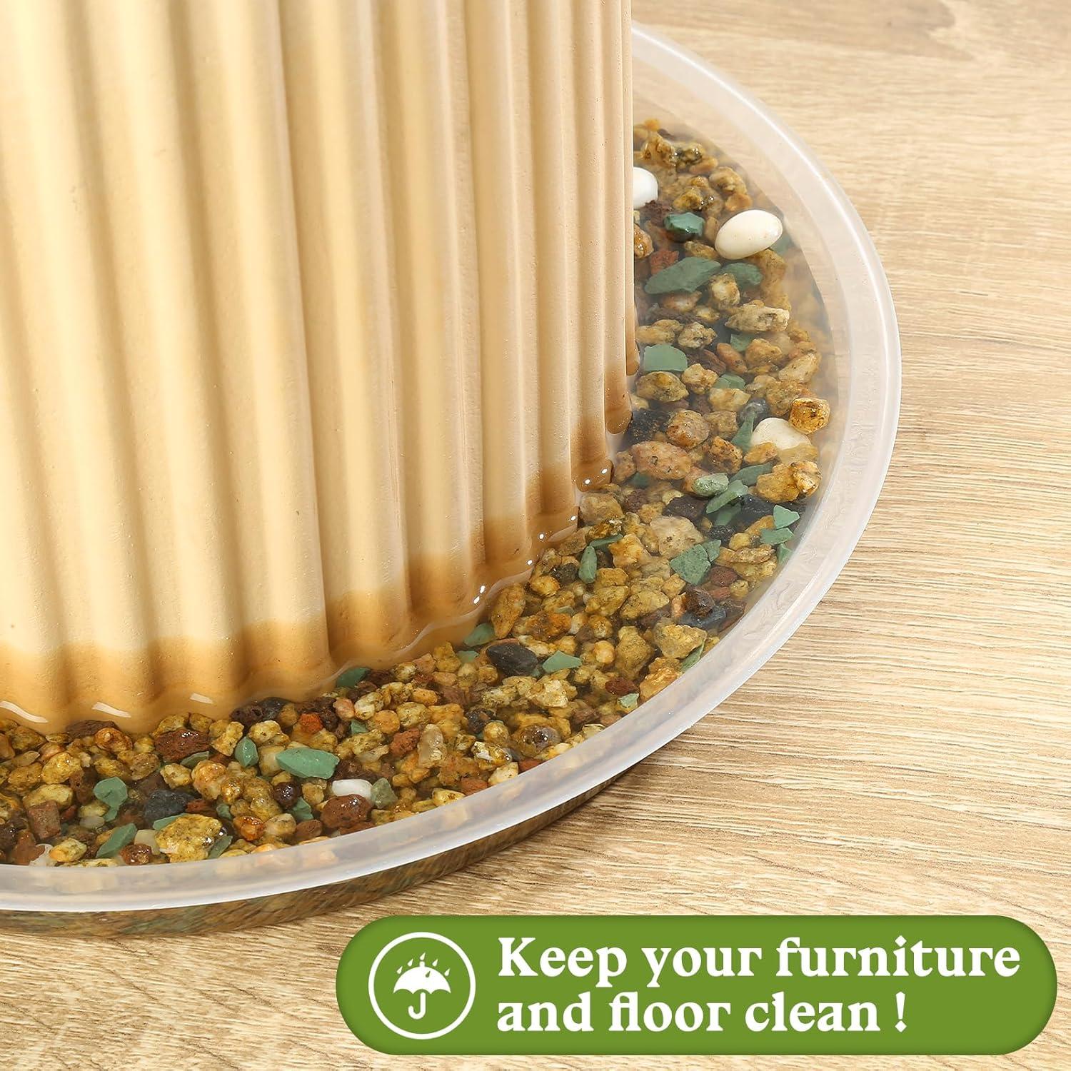 Plato para Plantas HQAUT 8 Pulgadas Paquete de 5 Transparentes